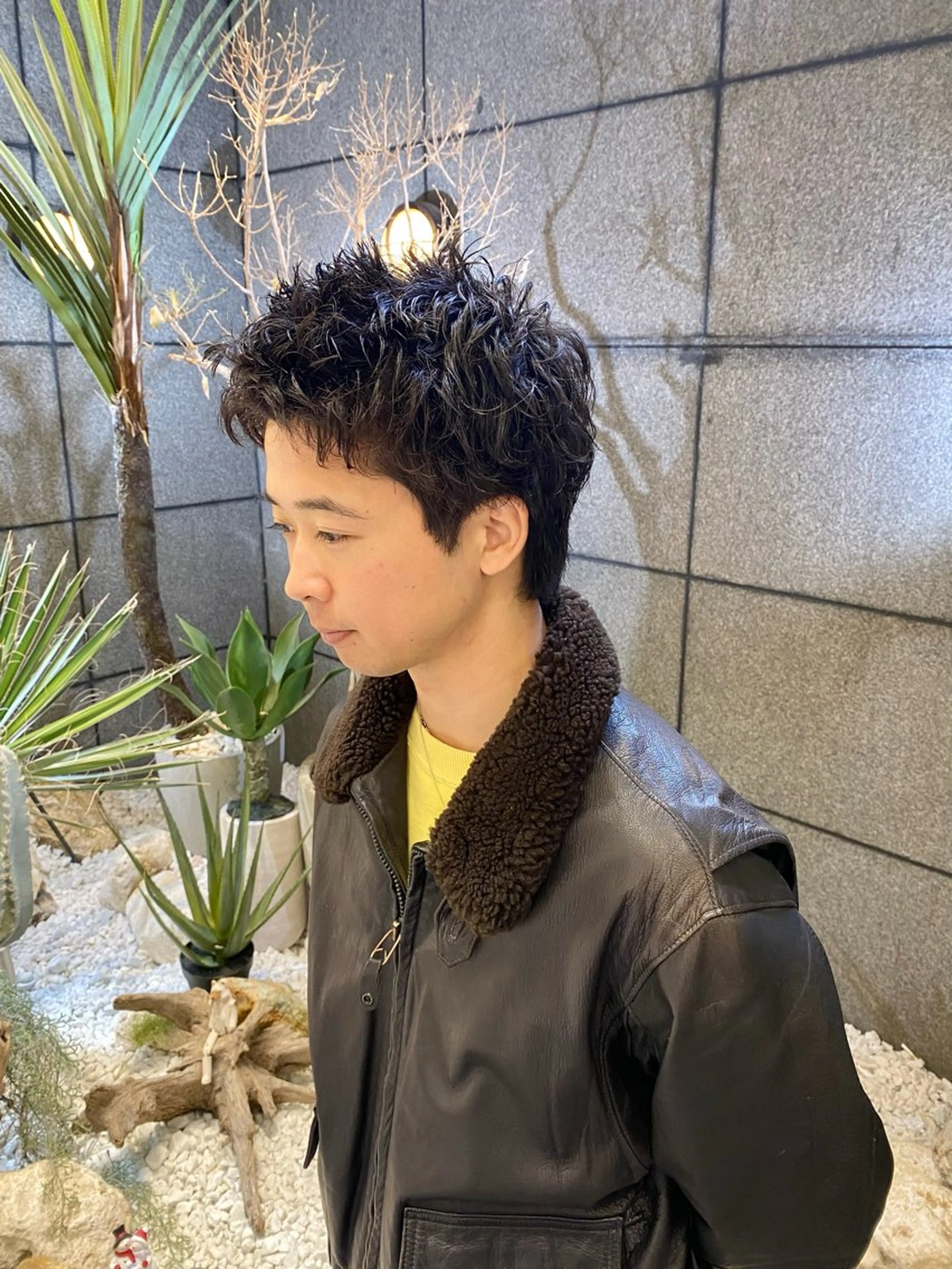 ショート パーマ メンズ 酸スト/フェザー パーマ/三谷海斗のヘアスタイル