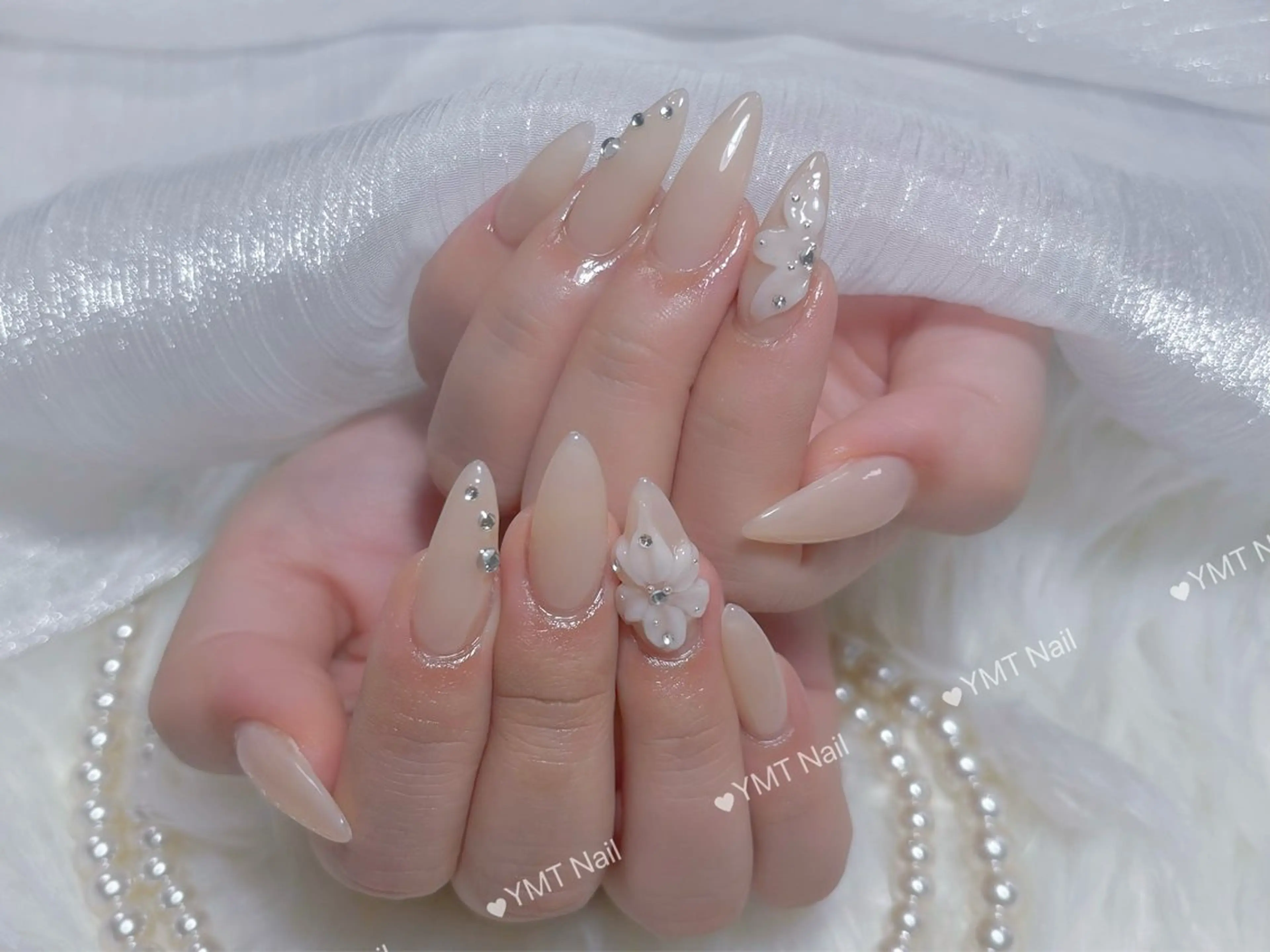 ネイル 長さ出し フットネイル ジェルネイル 韓国ネイル マグネットネイル ハンドネイル YMT. NailStudioのネイルデザイン