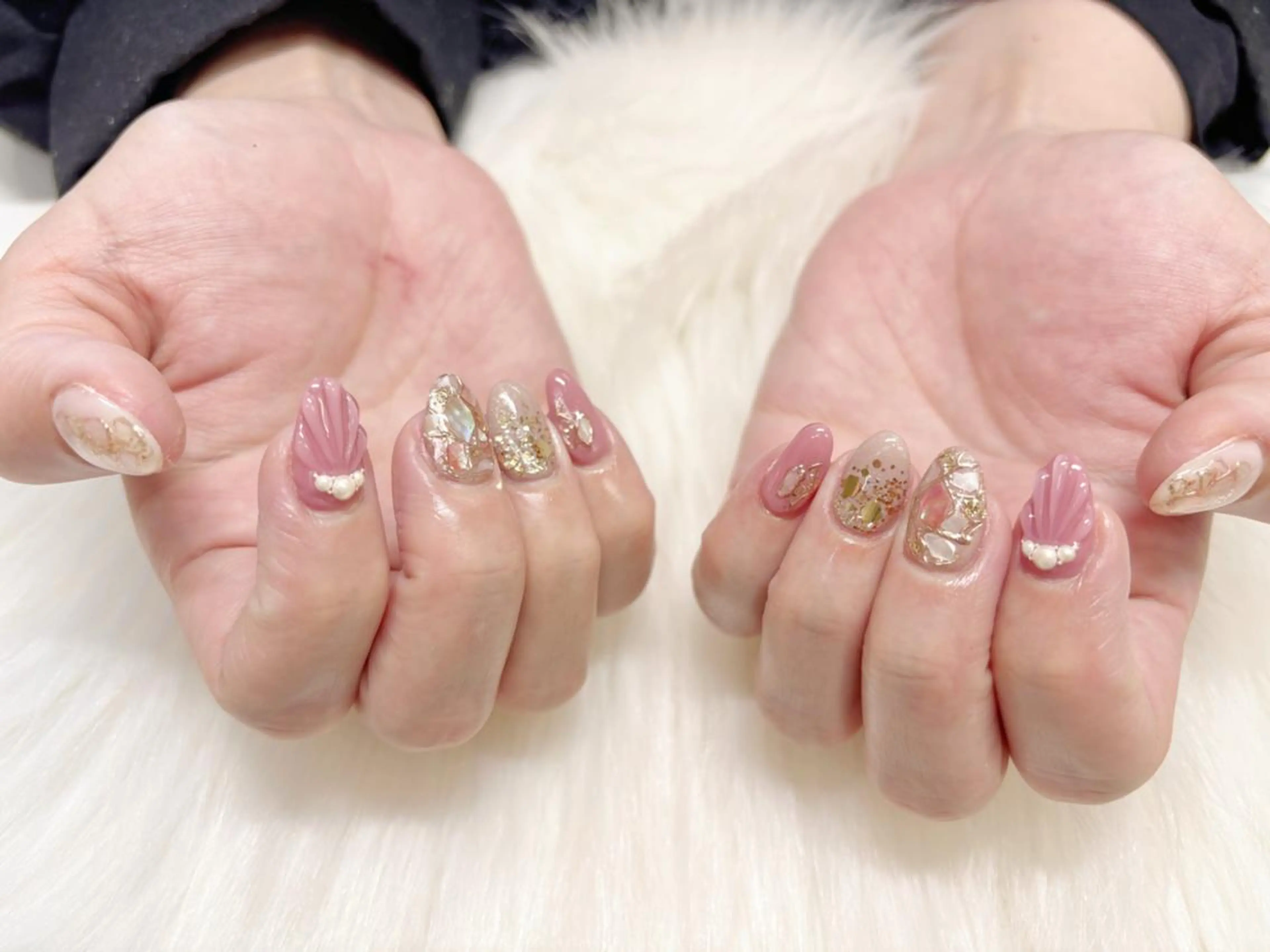 ネイル 長さ出し ジェルネイル 持ち込み パラジェル 春ネイル ハンドネイル リラネイル Aikenのネイルデザイン