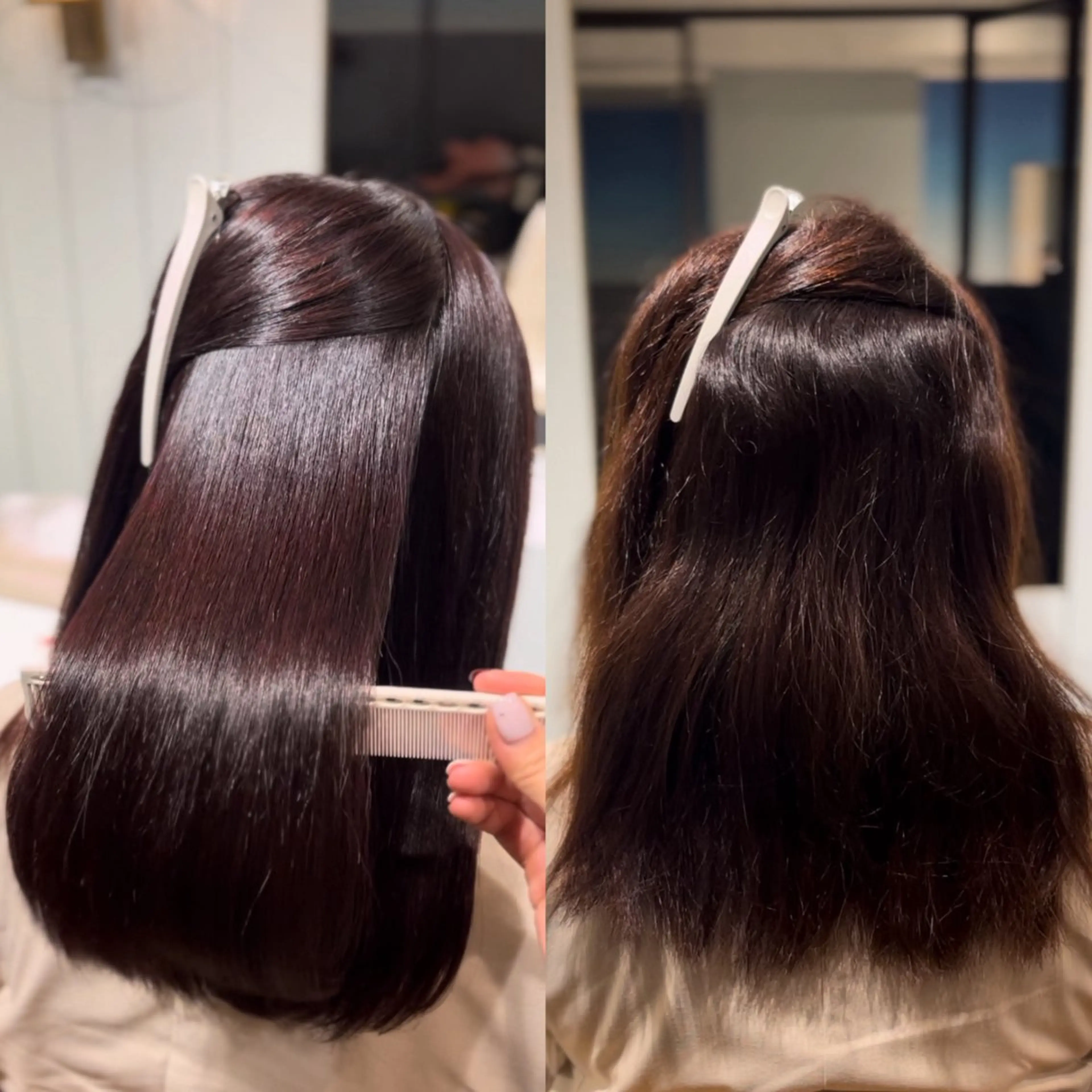 カラー カット ヘアカラー 縮毛矯正 縮毛矯正／レイヤー／ 髪質改善／海月のヘアスタイル