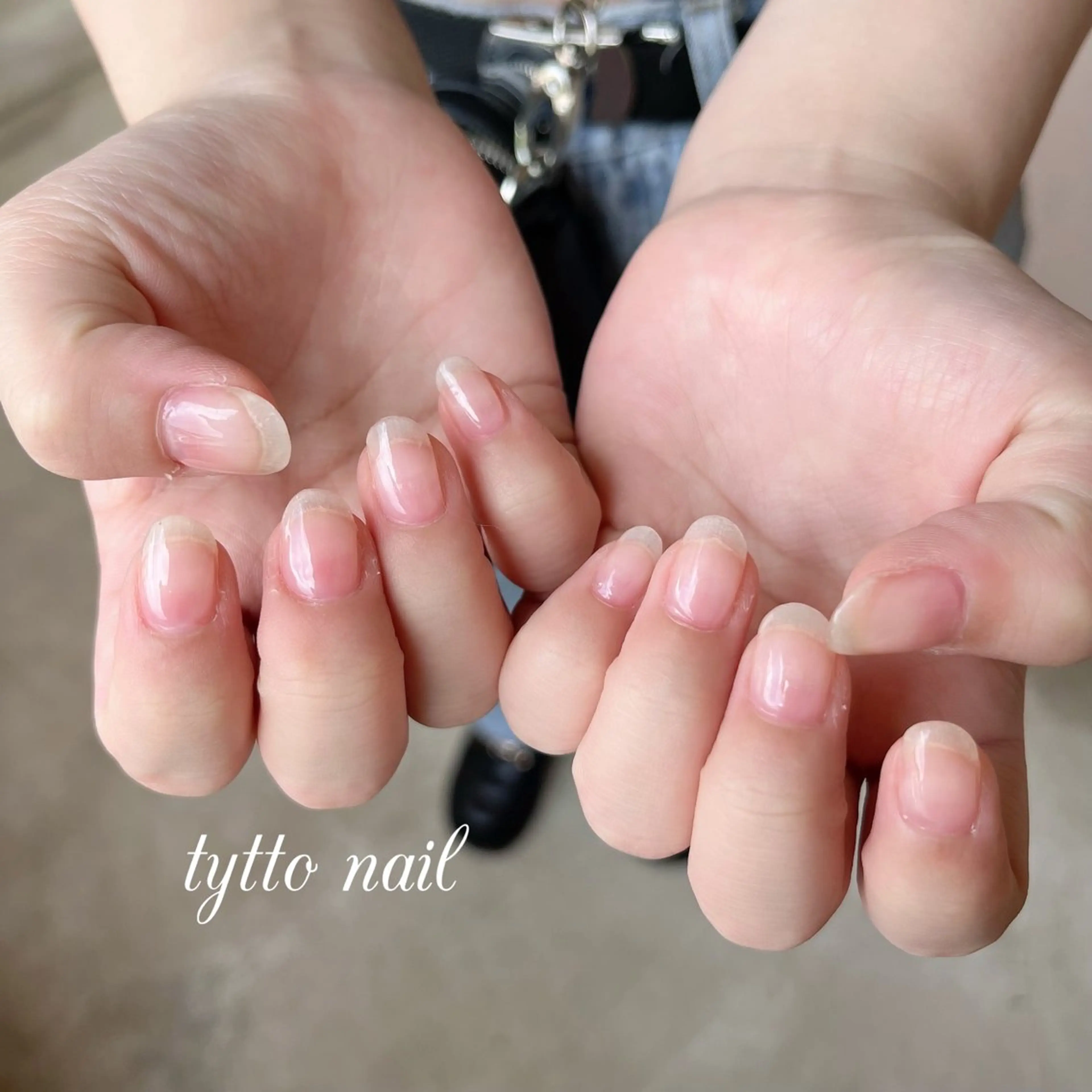 ネイル クリアネイル オフィスネイル ワンカラーネイル シンプルネイル ハンドネイル tytto nail ❤︎‪‪eri‪‪のネイルデザイン