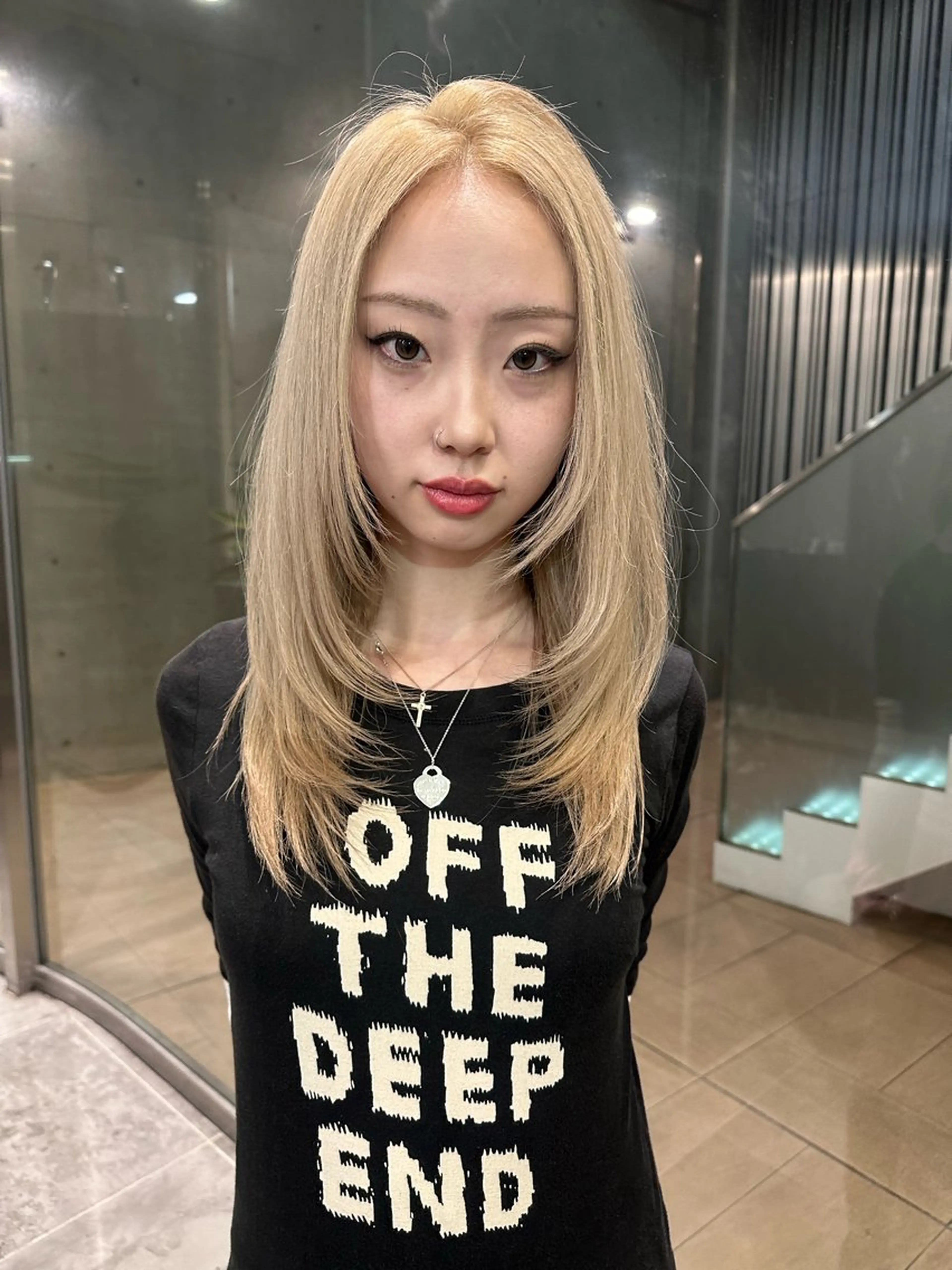 セミロング カット ヘアカラー トリートメント RiA/レイヤーカッ ト/ハッシュカットのヘアスタイル