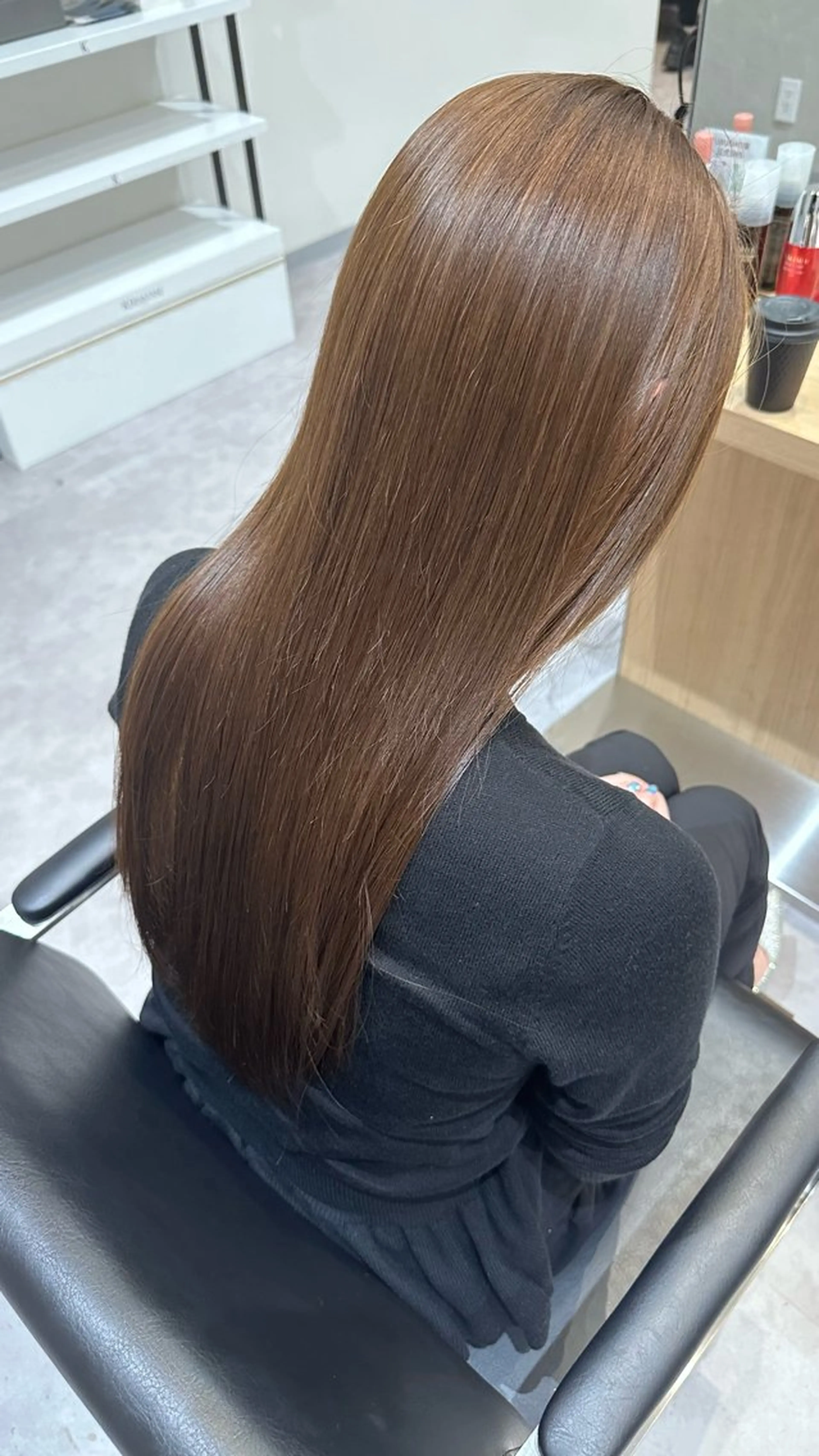 ロング カラー ブラウンカラー 癖毛改善縮毛矯正 /中山なかやまのヘアスタイル