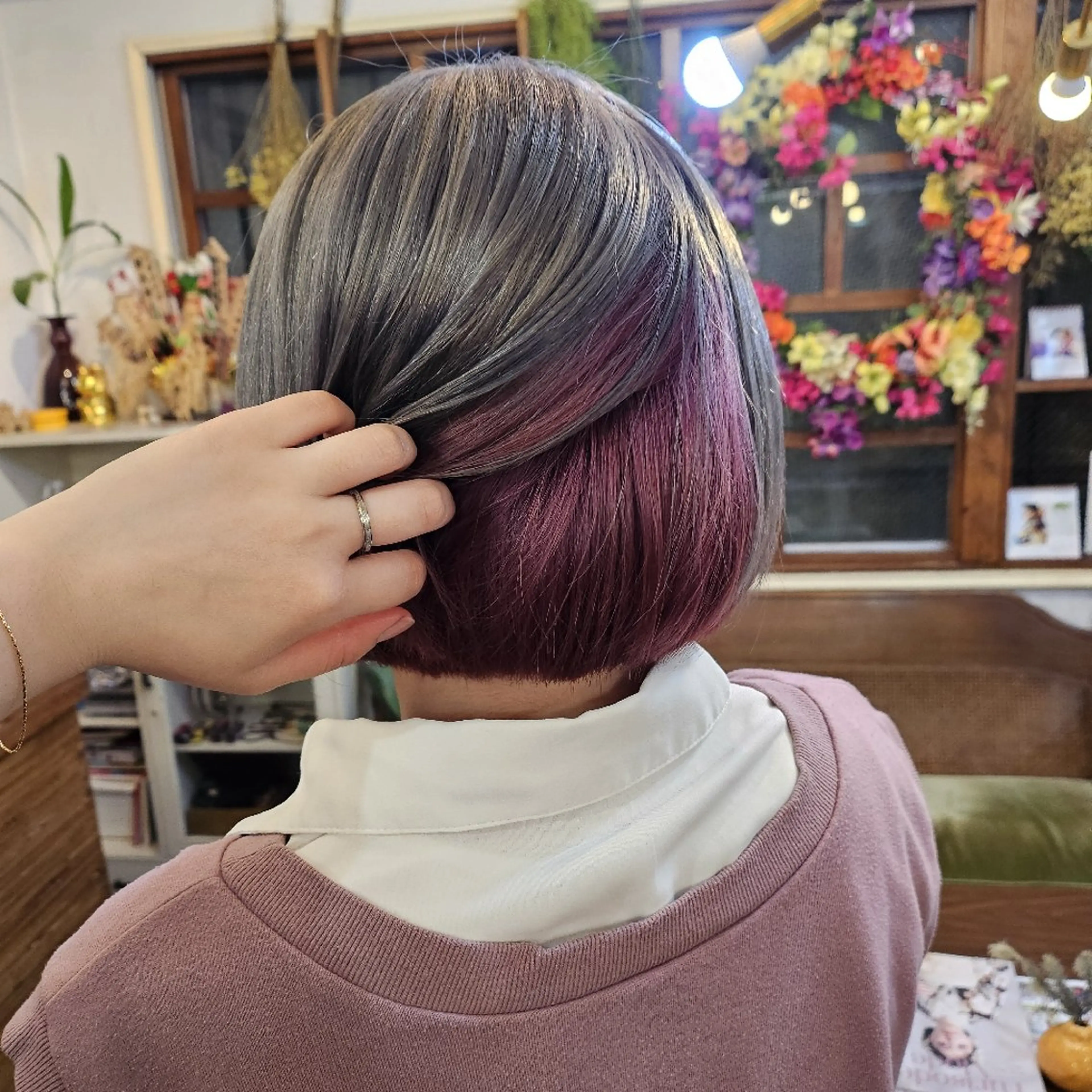 ミディアム カラー ピンクカラー あべかりん/原宿 /マツパ/ハイトーンのヘアスタイル