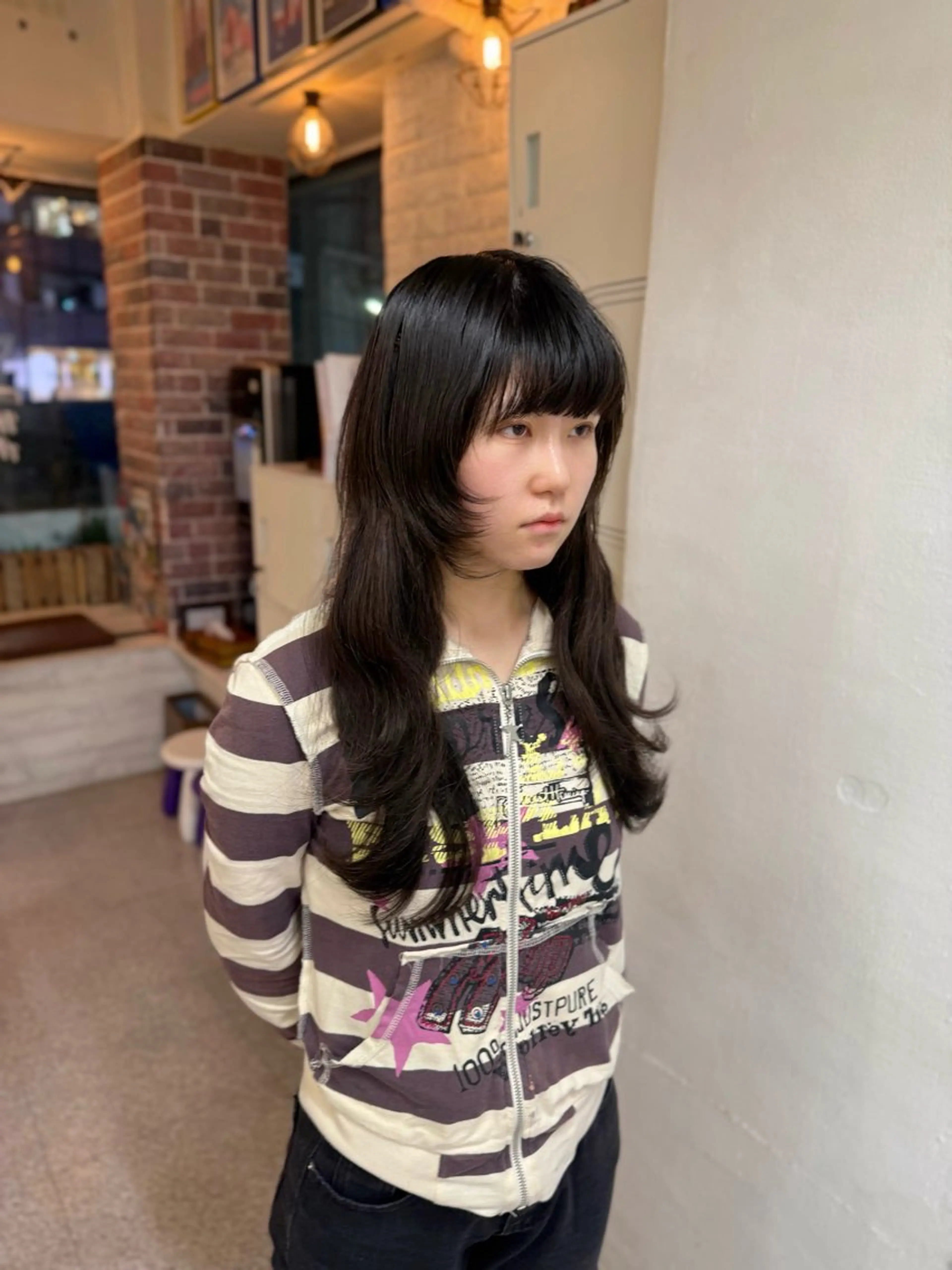 セミロング エクステ ウルフレイヤー エクステ/kokiのヘアスタイル