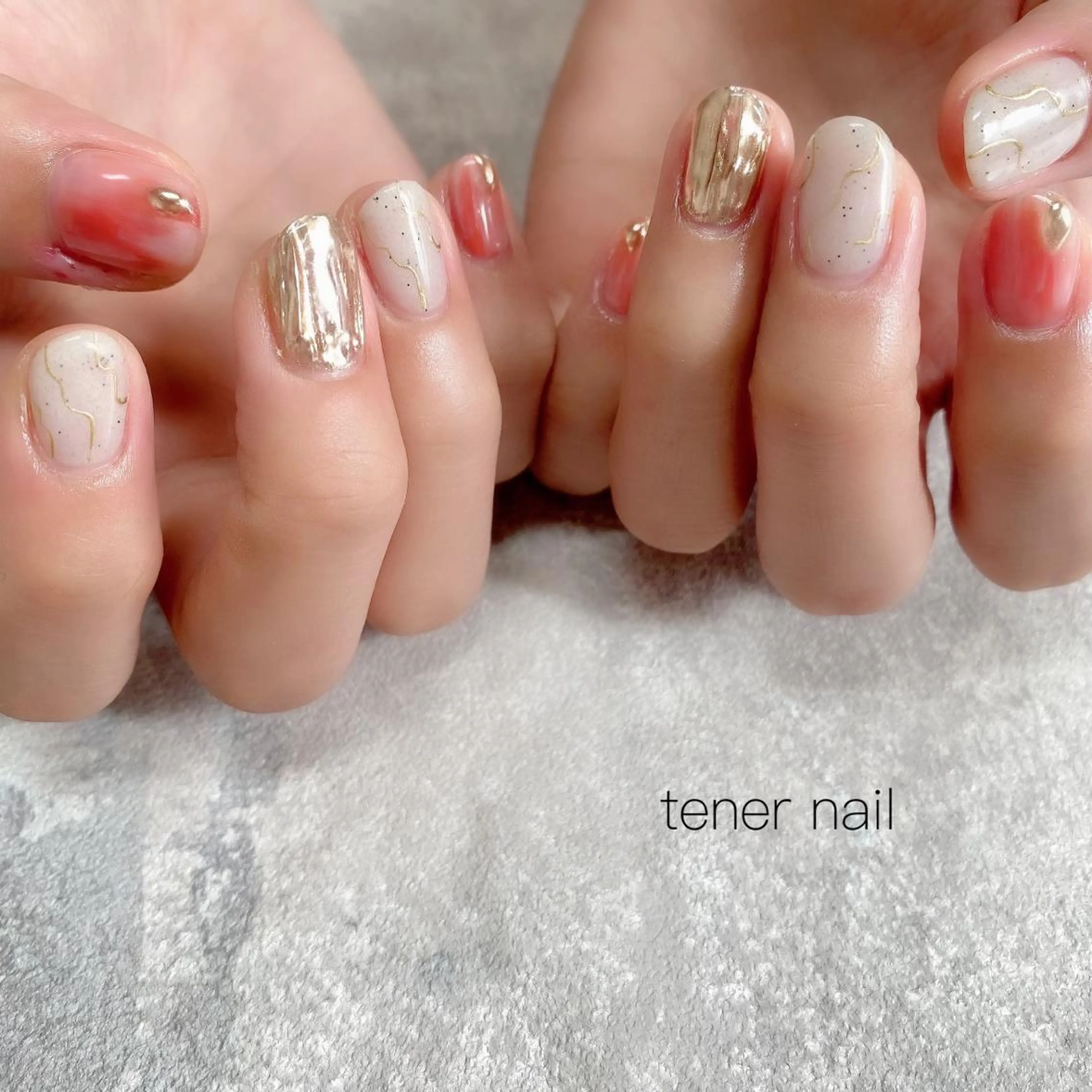 ネイル オレンジ テネルネイル tener nailのネイルデザイン