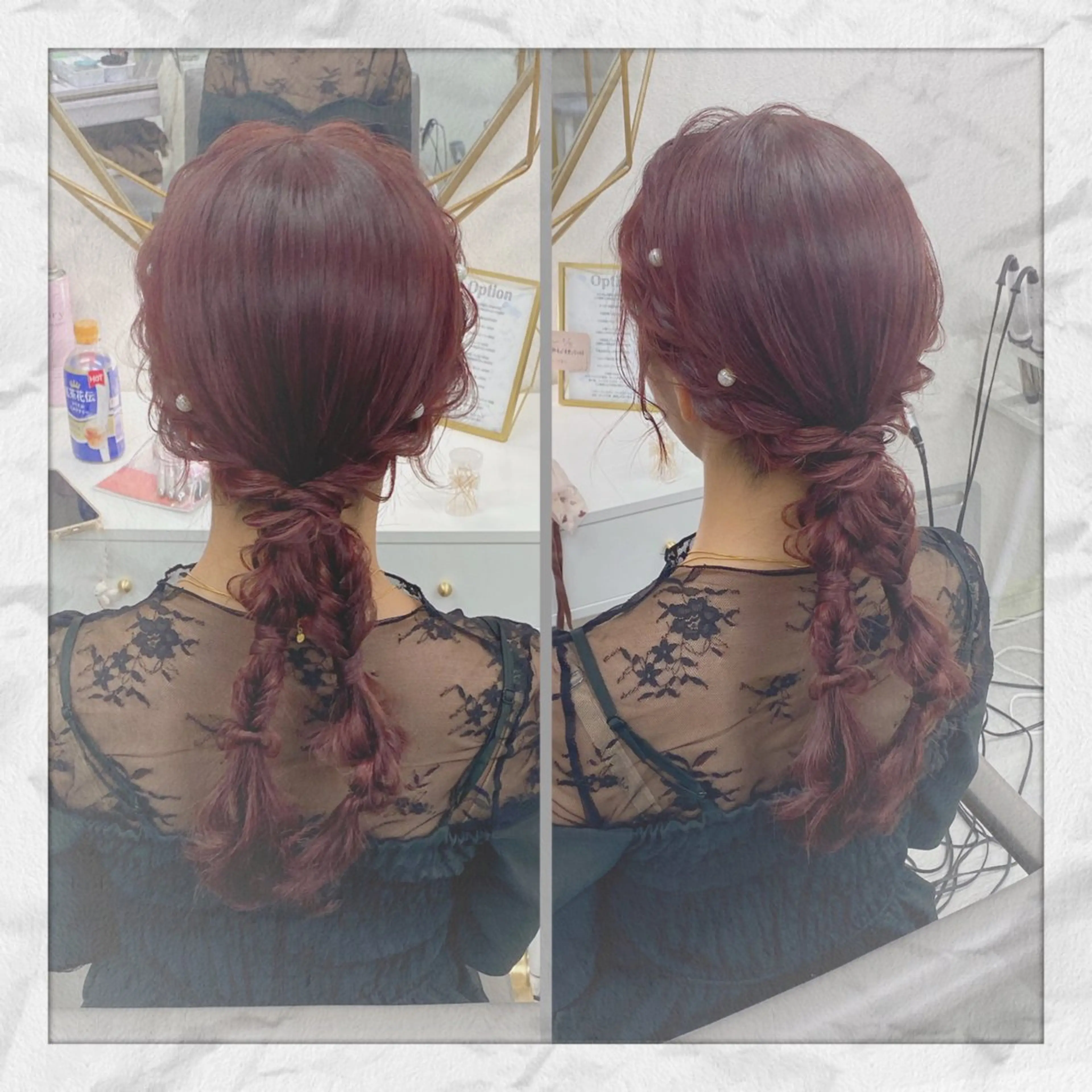 セミロング ヘアアレンジ ヘアセット ヘアセット/着付け 𓇼 松本 夏美𓇼のヘアスタイル