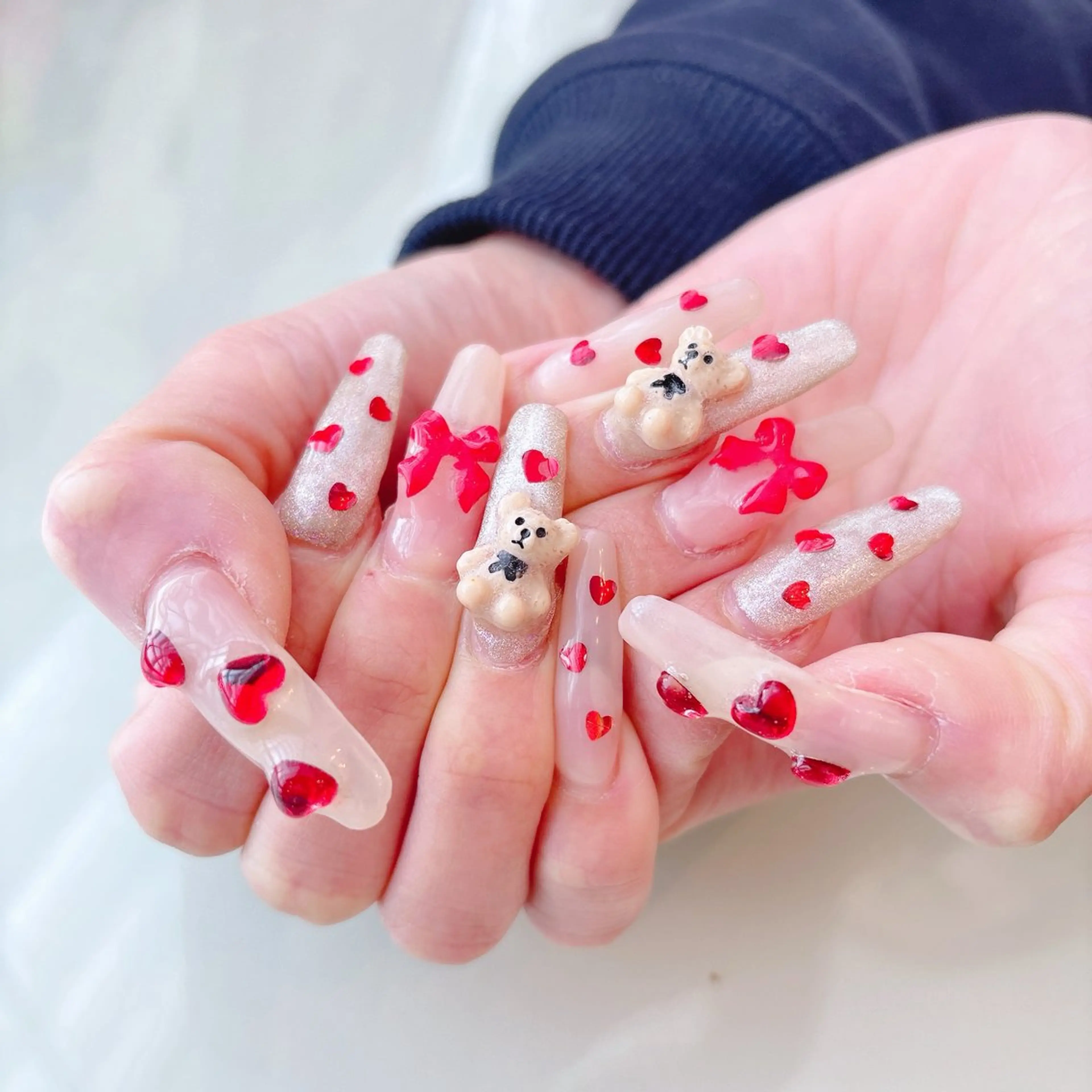 ネイル 長さ出し ロングネイル ハンドネイル MignonReve 🎀Sayaのネイルデザイン