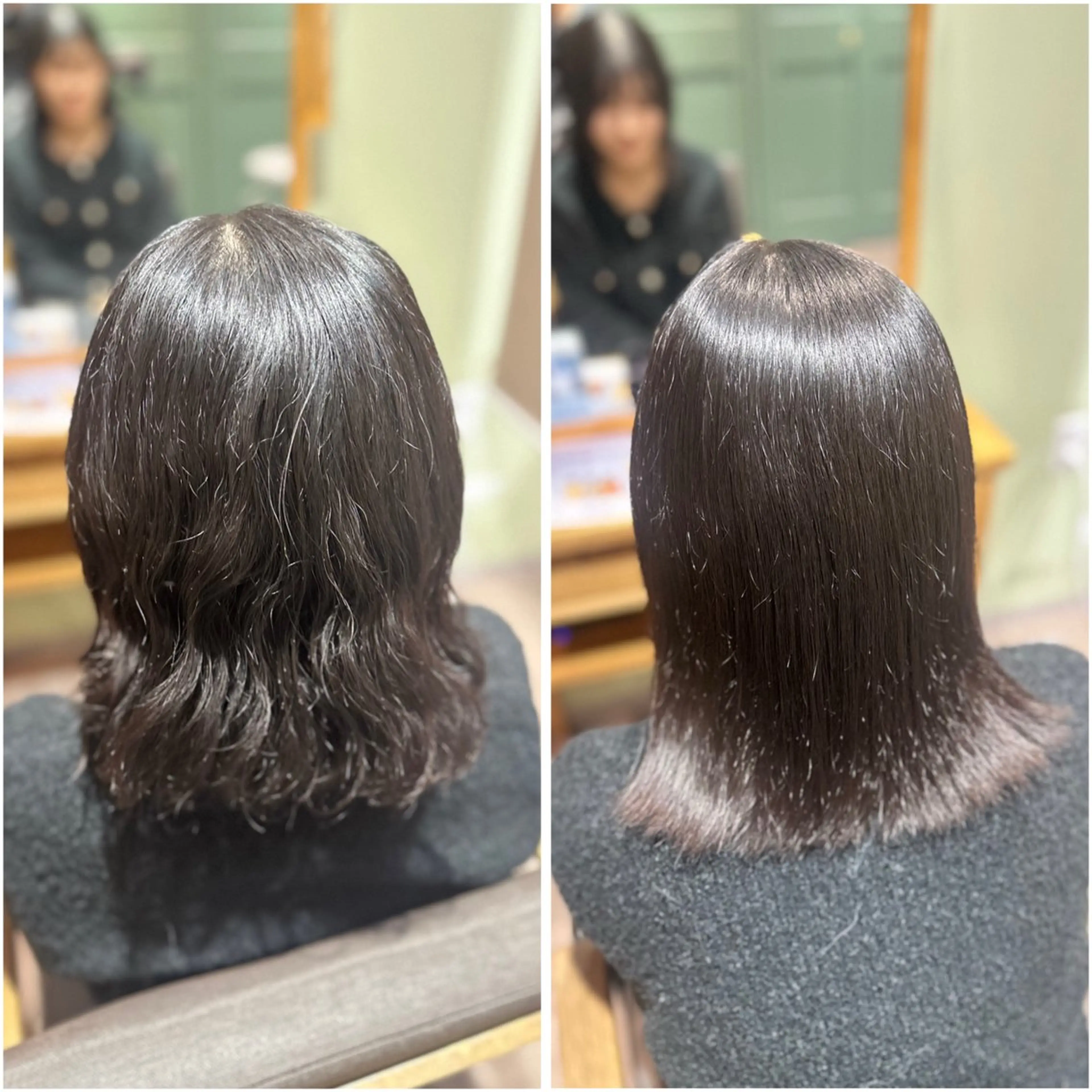 ミディアム 縮毛矯正 トリートメント 濱本 樹蘭のヘアスタイル
