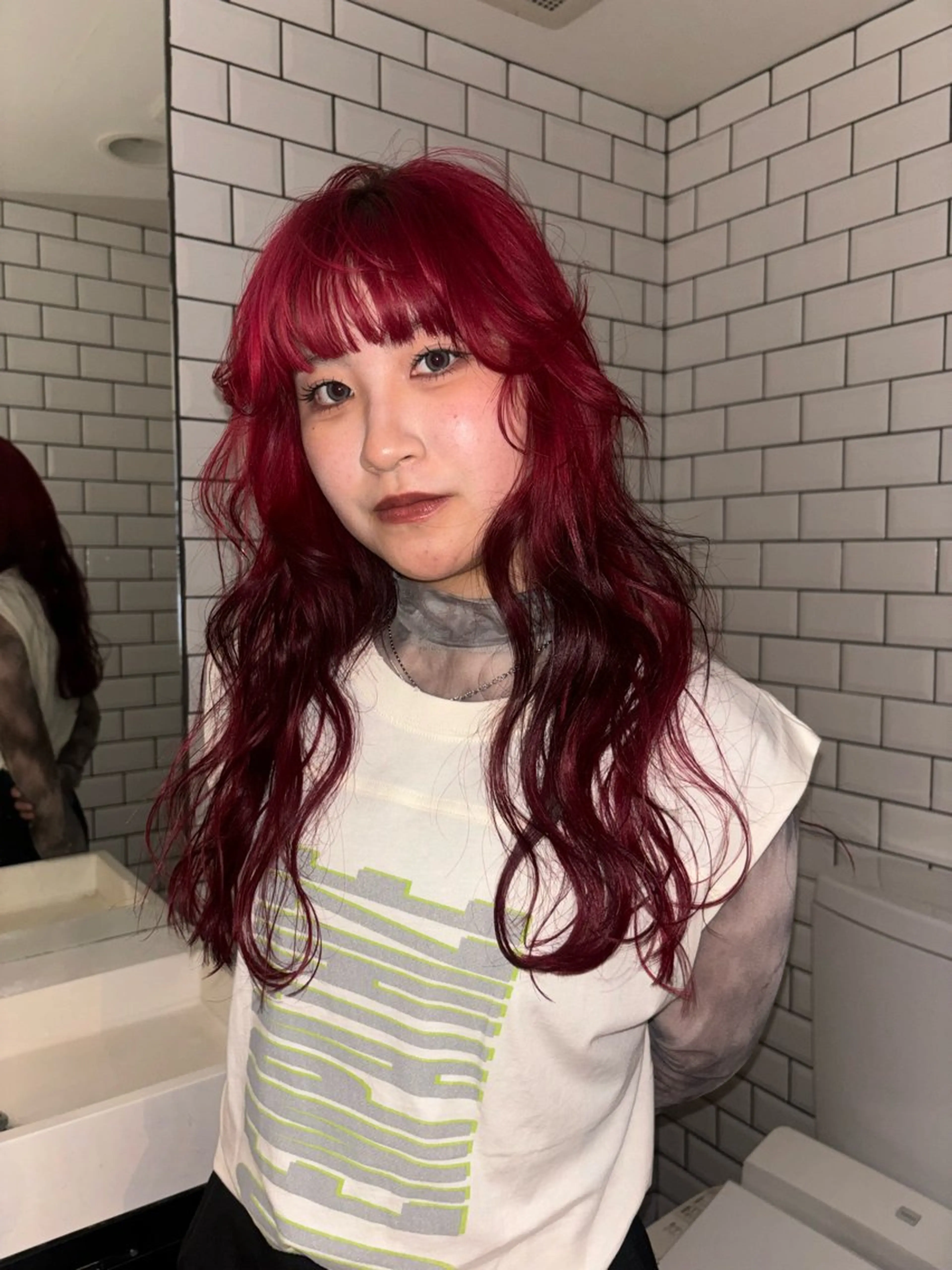 ロング カラー ヘアアレンジ ヘアカラー トリートメント ニュアンスカラー🧶 nanacoのヘアスタイル