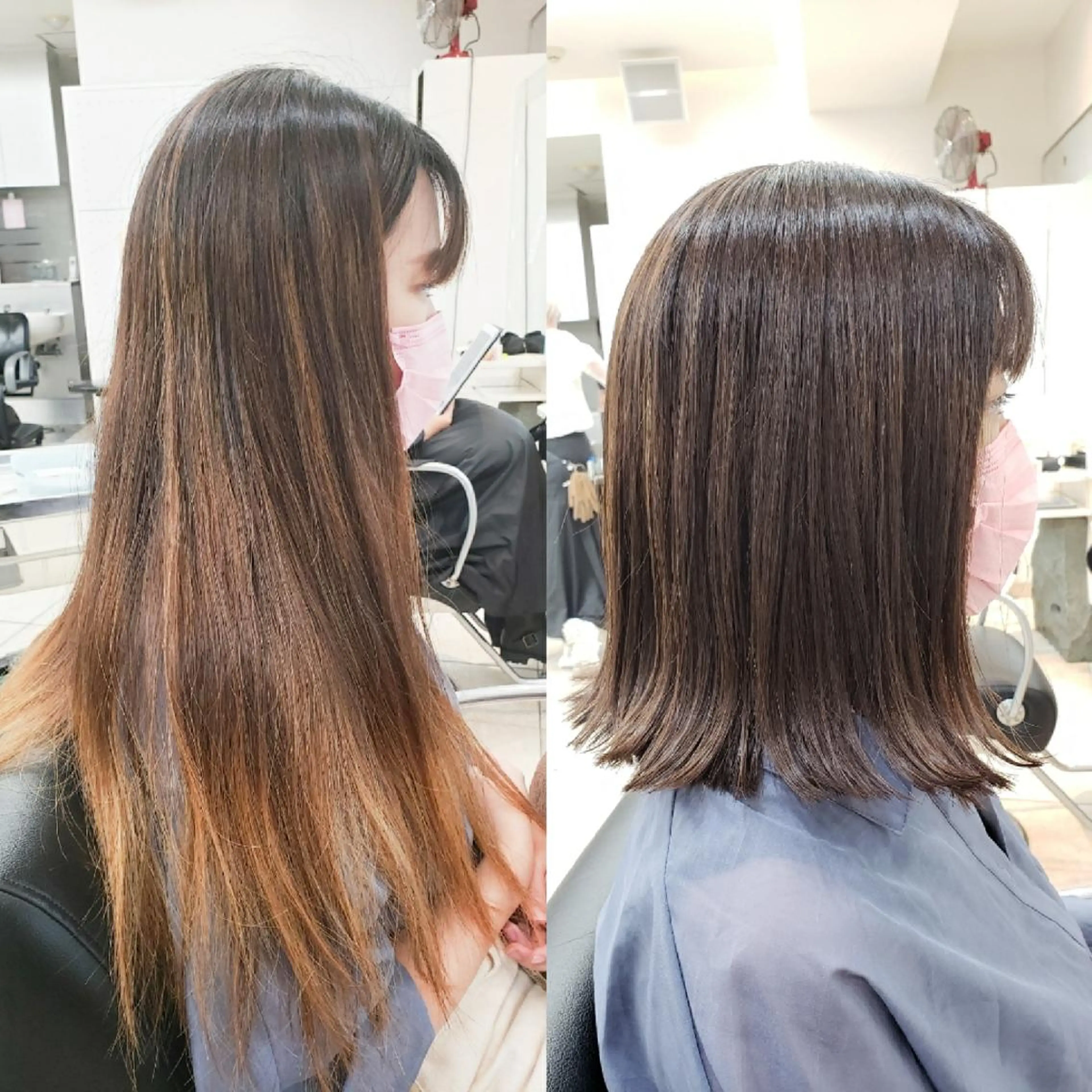 ミディアム カラー イルミナカラー 髪質改善 似合わせカット 縮毛矯正 トリートメント カット ヘアカラー トリートメント ボブ・ロブ　福田 泰久✂️✨のヘアスタイル