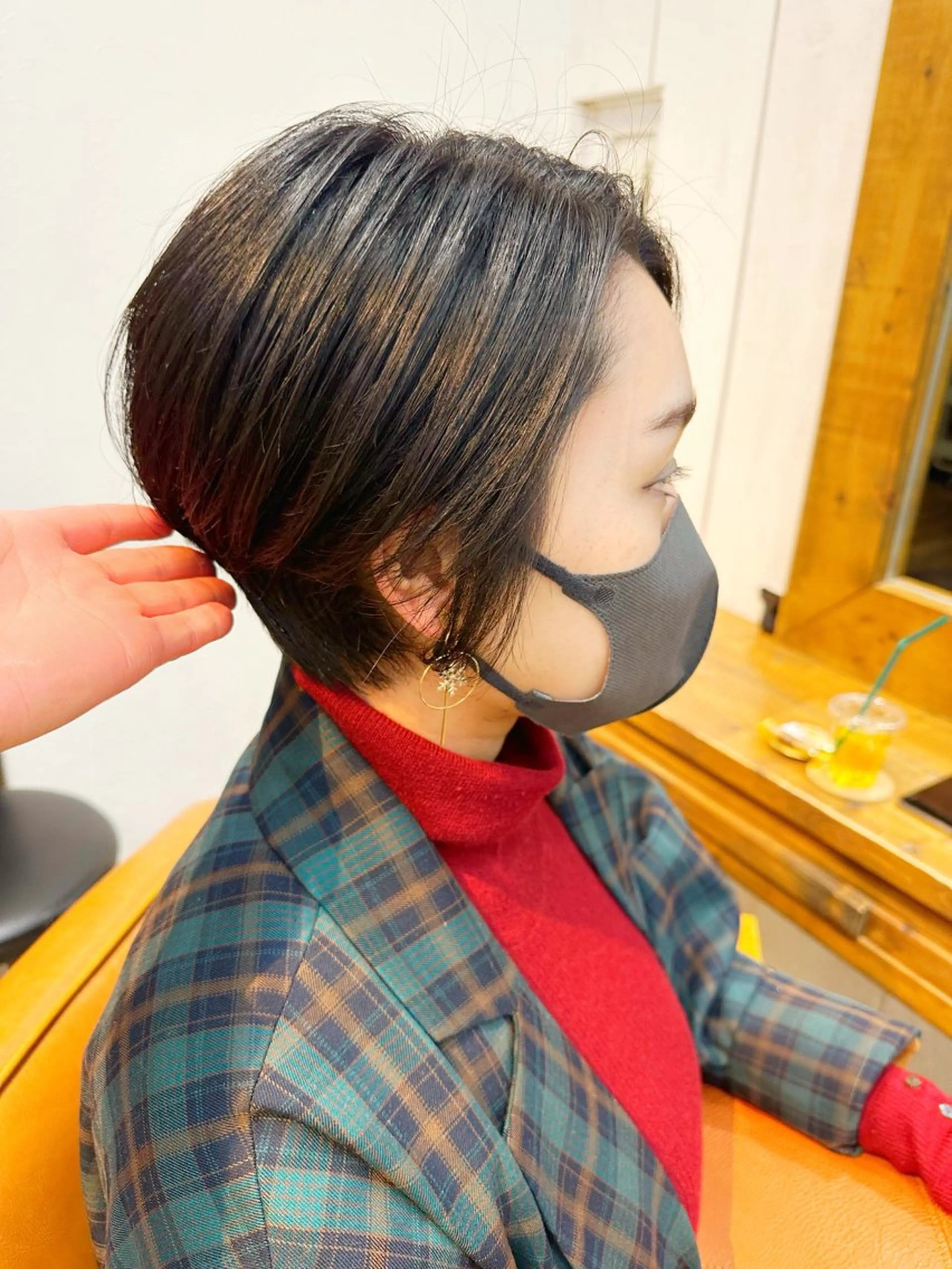 ショート ショートボブ ハンサムショート ボブ くせ毛 ショートヘア newline銀座所属・👑銀座ショート/ 絶壁補正/金子涼👑のヘアスタイル