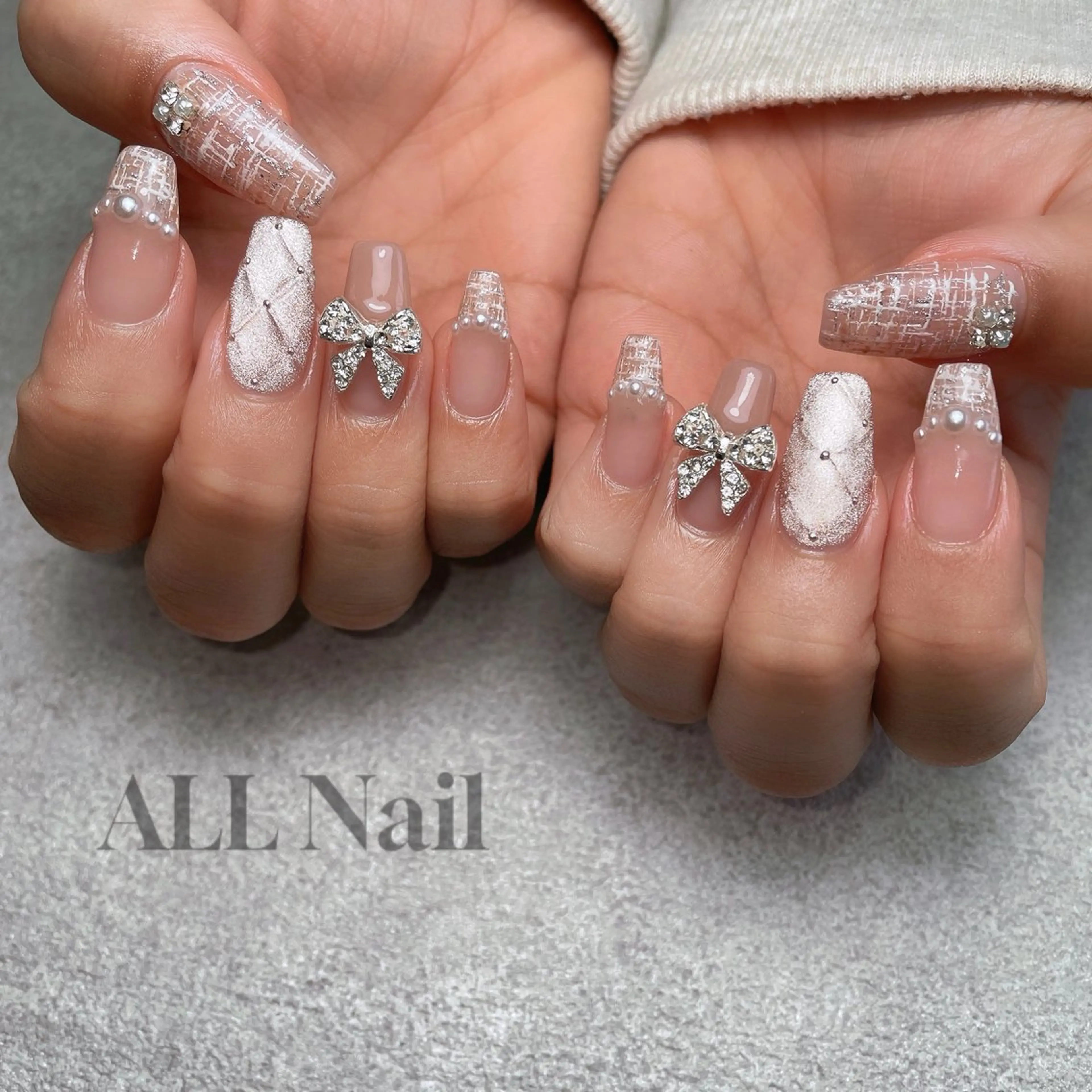 ネイル 長さ出し ツイードネイル ALL Nail &whiteningのその他イメージ