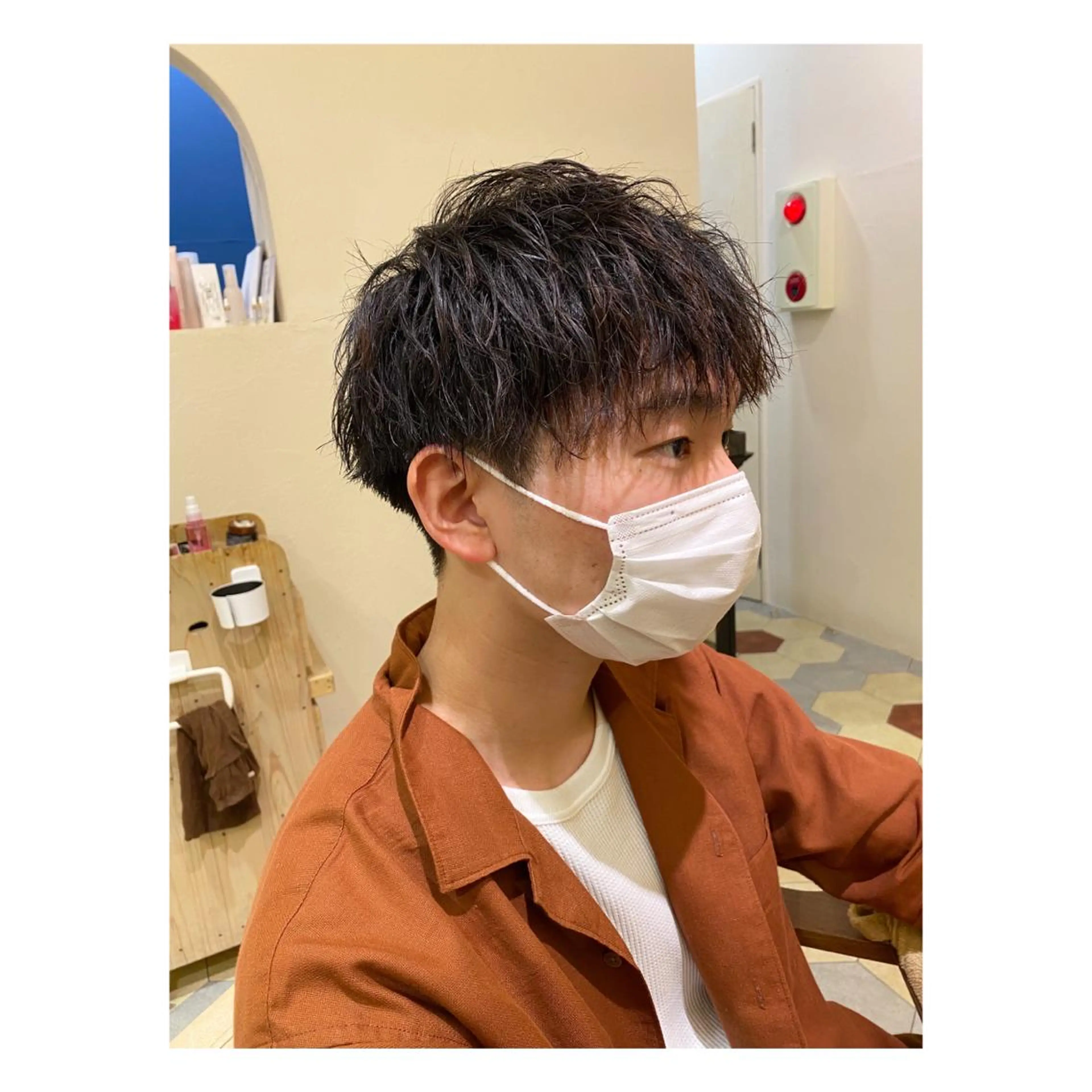 パーマ メンズ カット パーマ 菊池大一 溝の口パーマのヘアスタイル