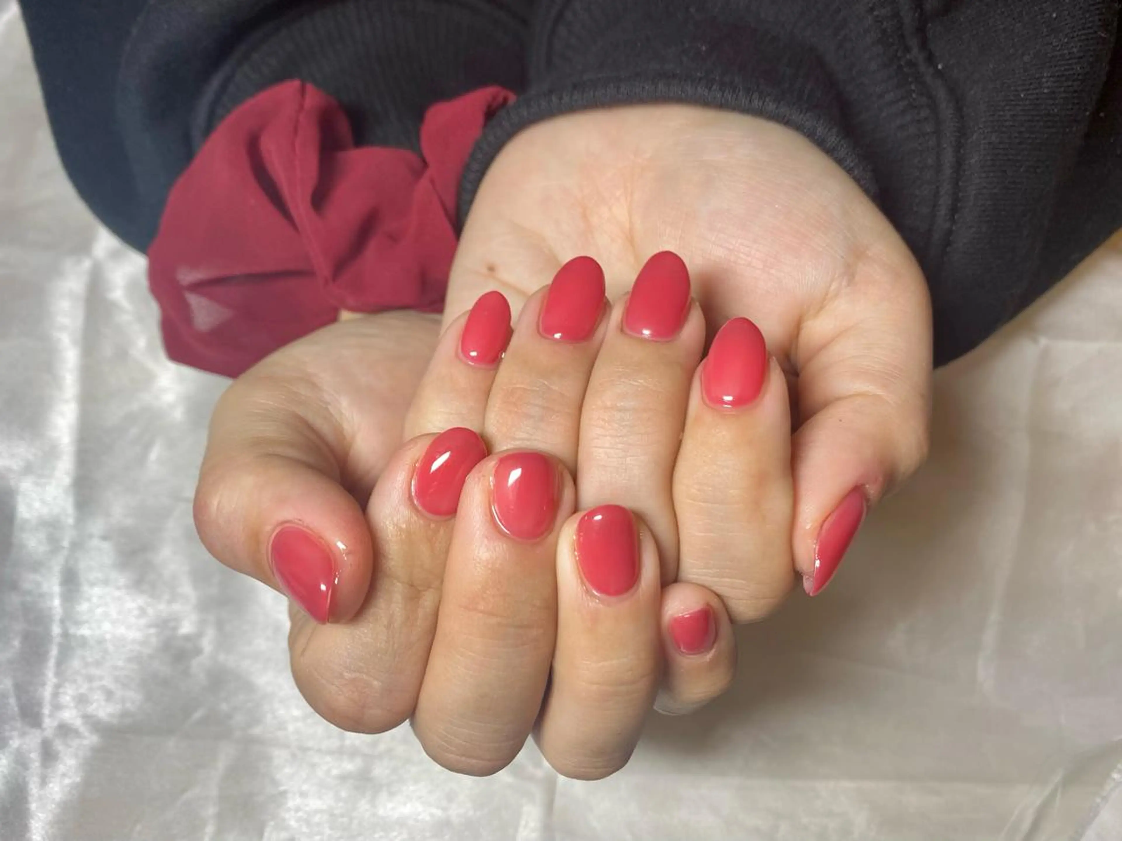 キッズ ネイル ワンカラーネイル ピンク シンプルネイル ハンドネイル おうちネイルサロン RINAのその他イメージ