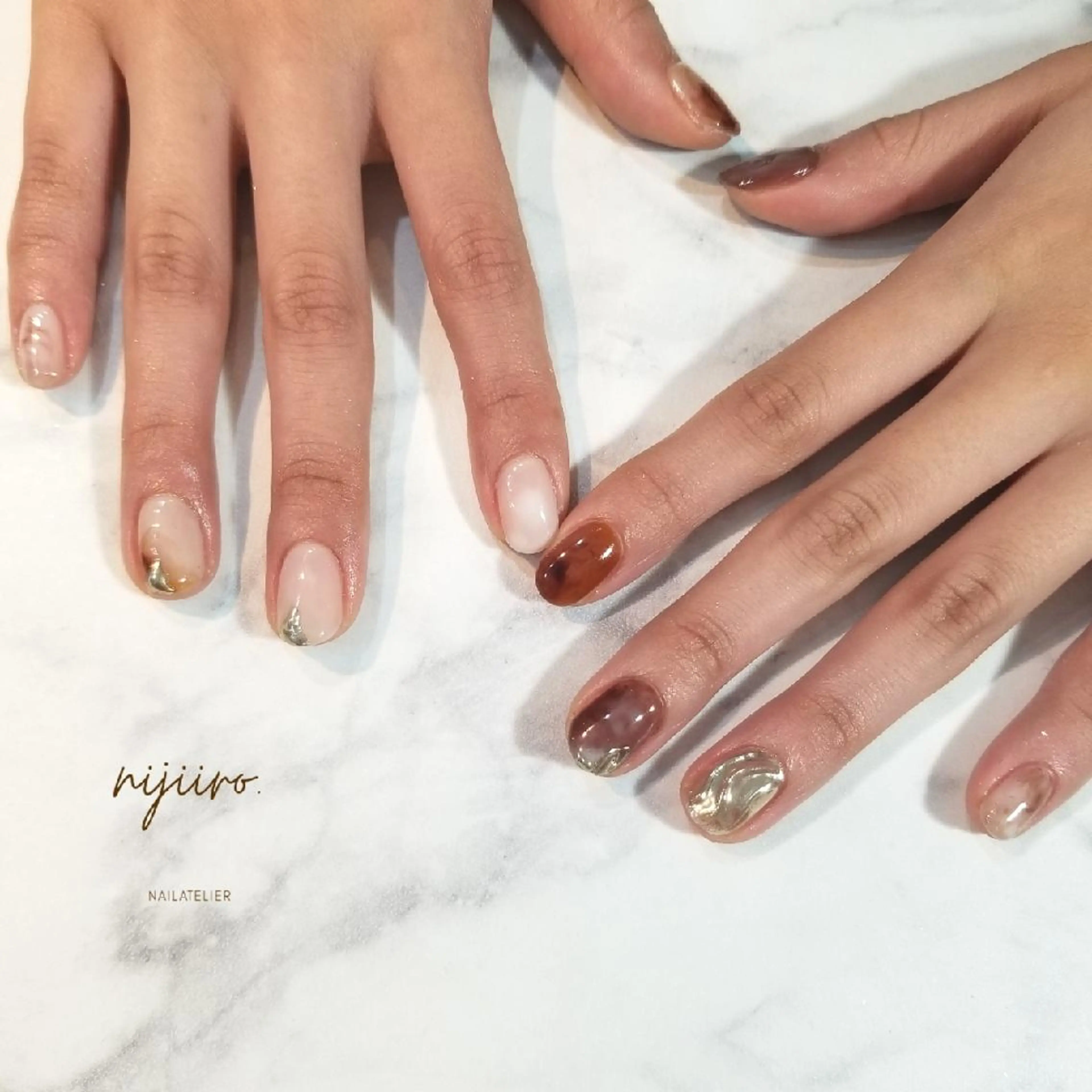 ネイル ニュアンスネイル ハンドネイル nijiiro🌈 サトウのネイルデザイン