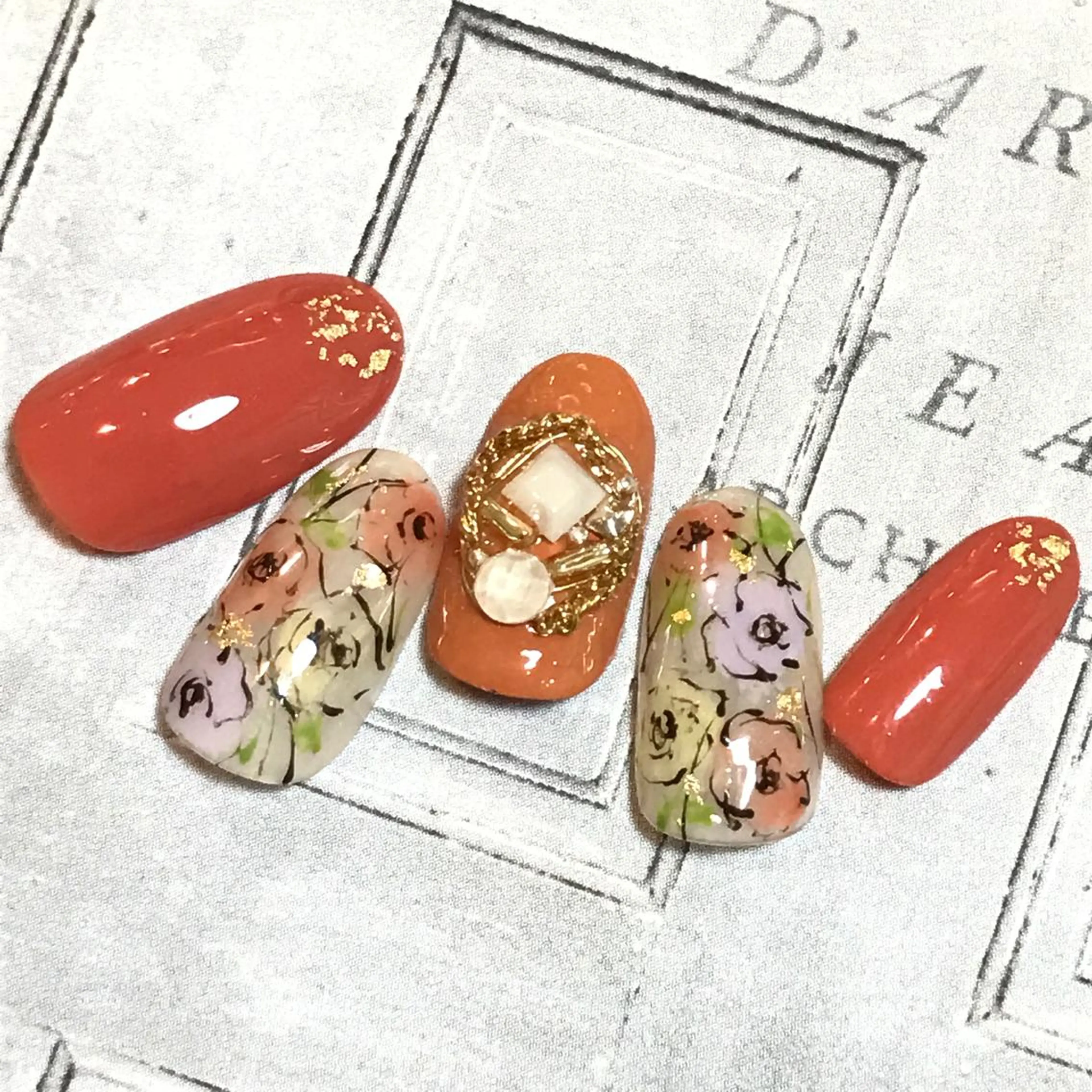 ネイル フラワーネイル jdn kayokoのネイルデザイン
