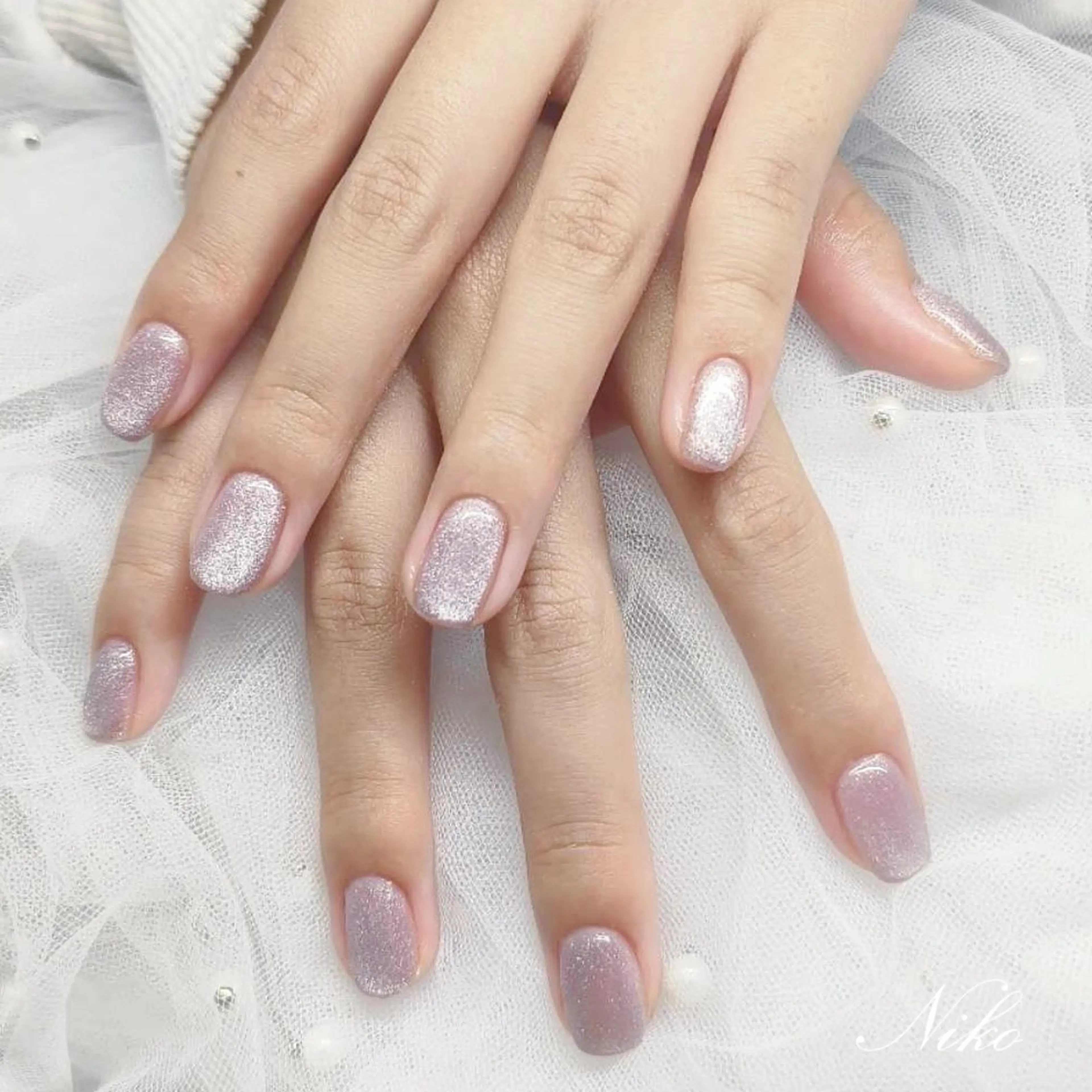 ネイル チークネイル 長さ出し フラッシュネイル フットネイル フレンチネイル Niko nailサロンのネイルデザイン