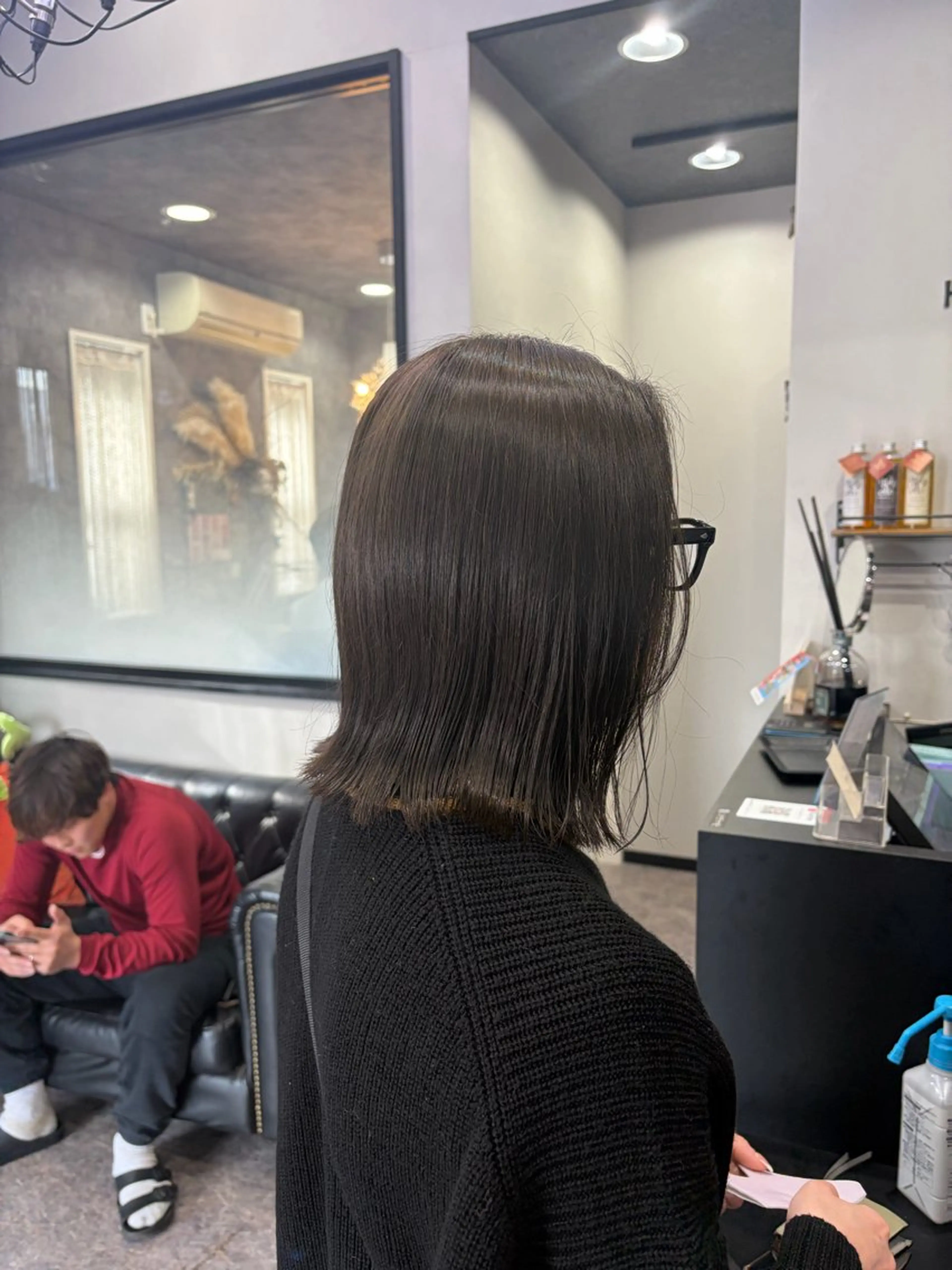 ミディアム カラー ヘアカラー 友滝 真菜美のヘアスタイル