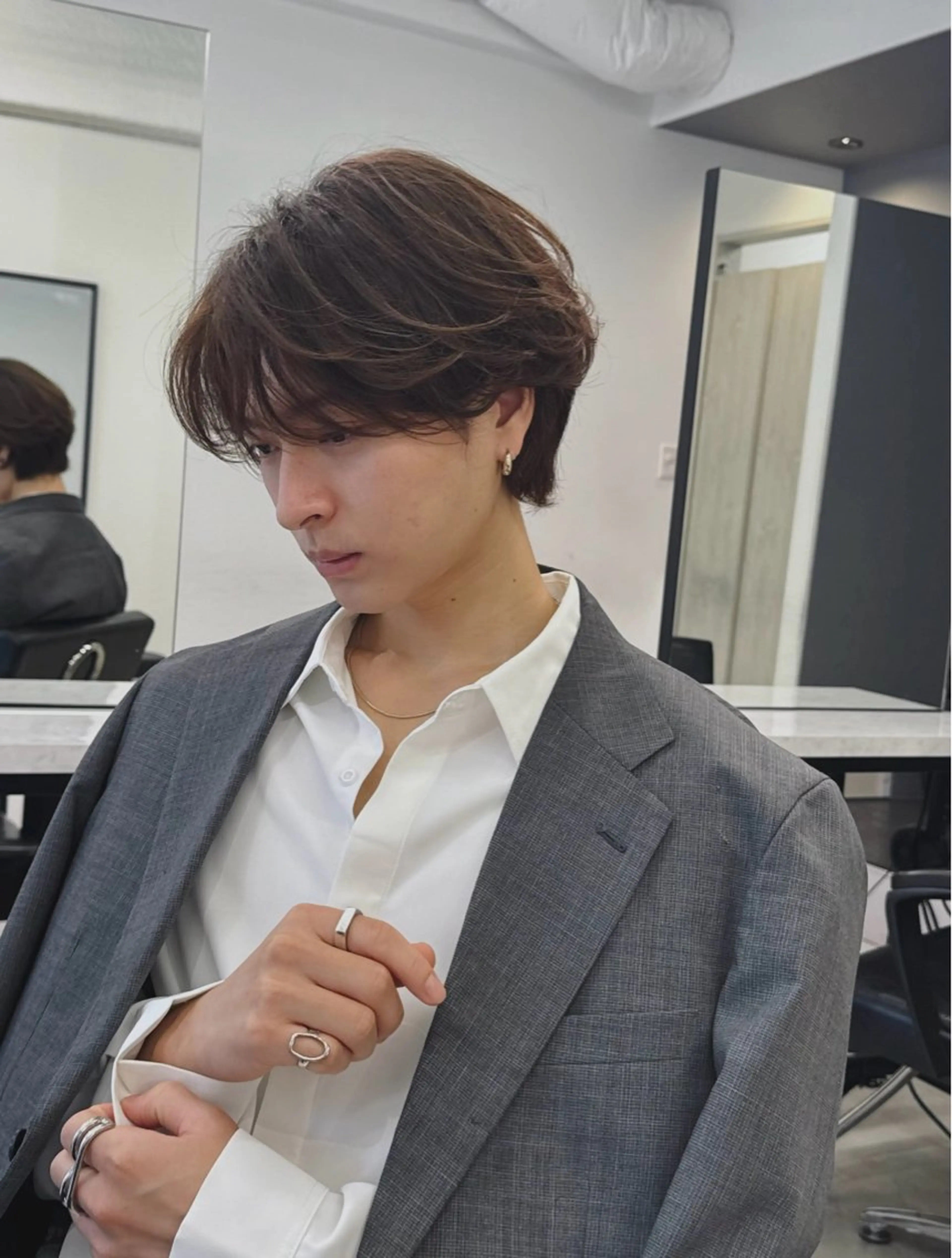 ミディアム 前田 翔哉のヘアスタイル