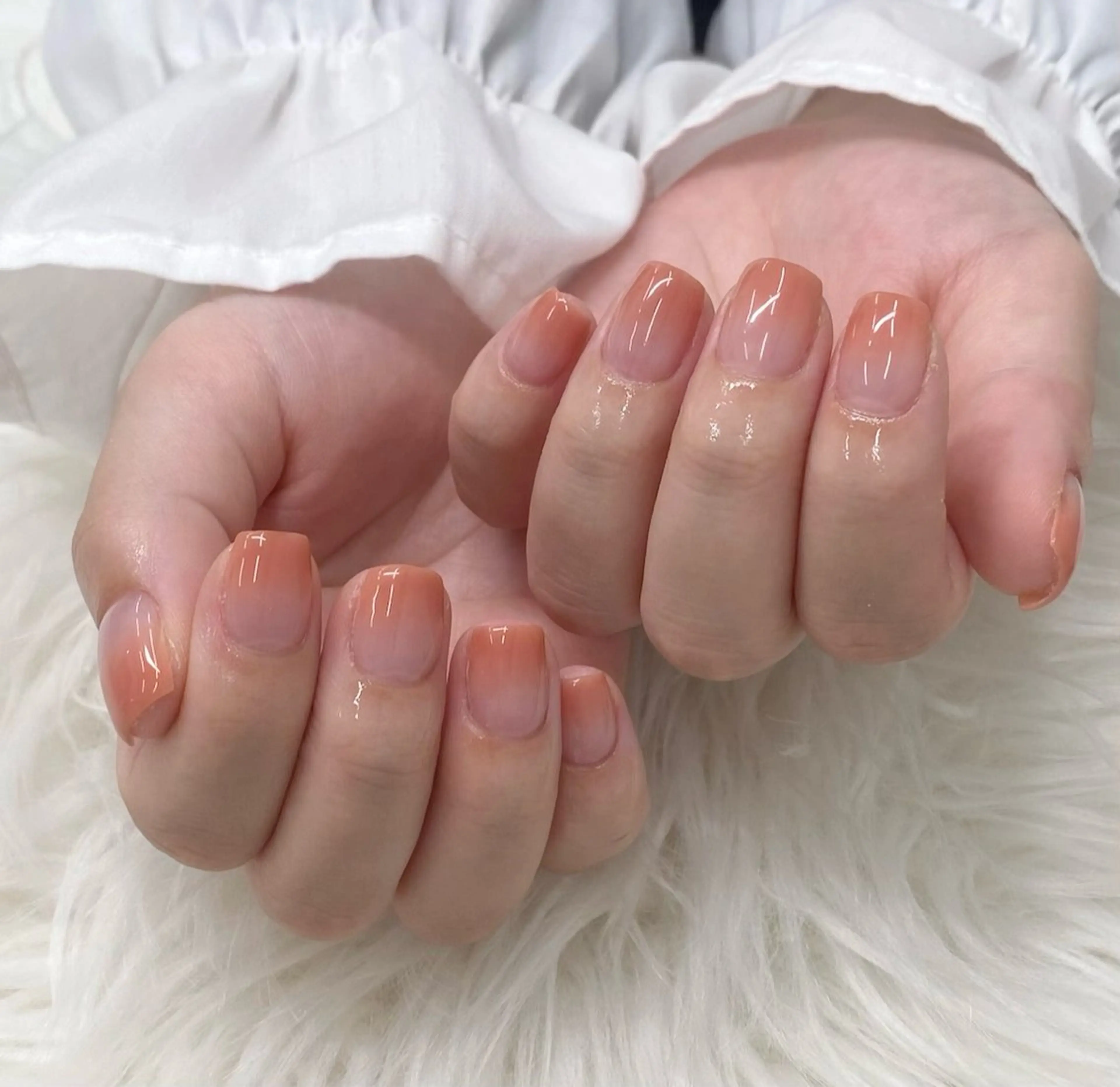 ネイル グラデーション ピンク ハンドネイル エリクサーネイル池袋 小川のネイルデザイン