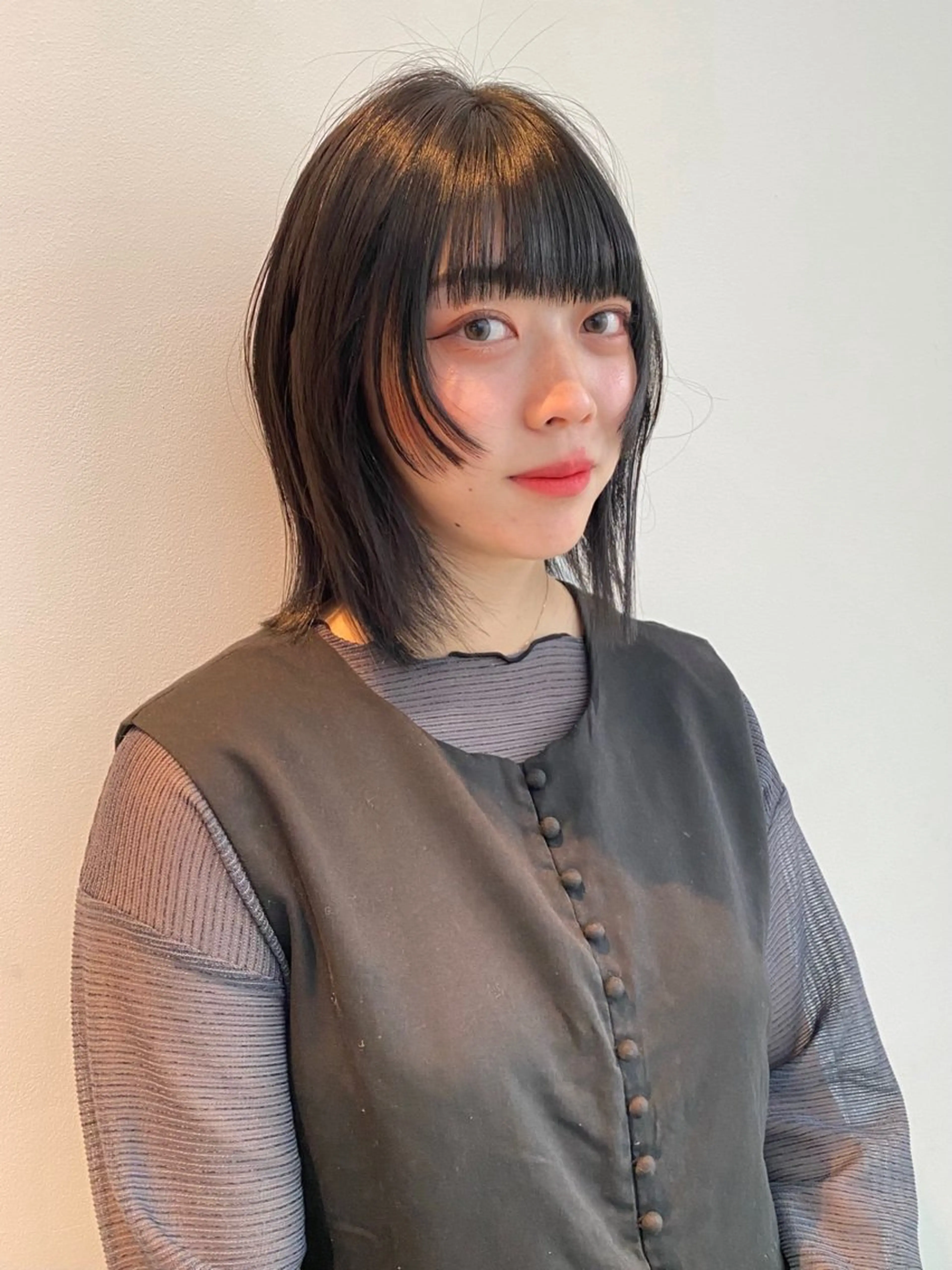 ミディアム カラー 姫カット カット ヘアカラー トリートメント mai / linoah˚✧のヘアスタイル