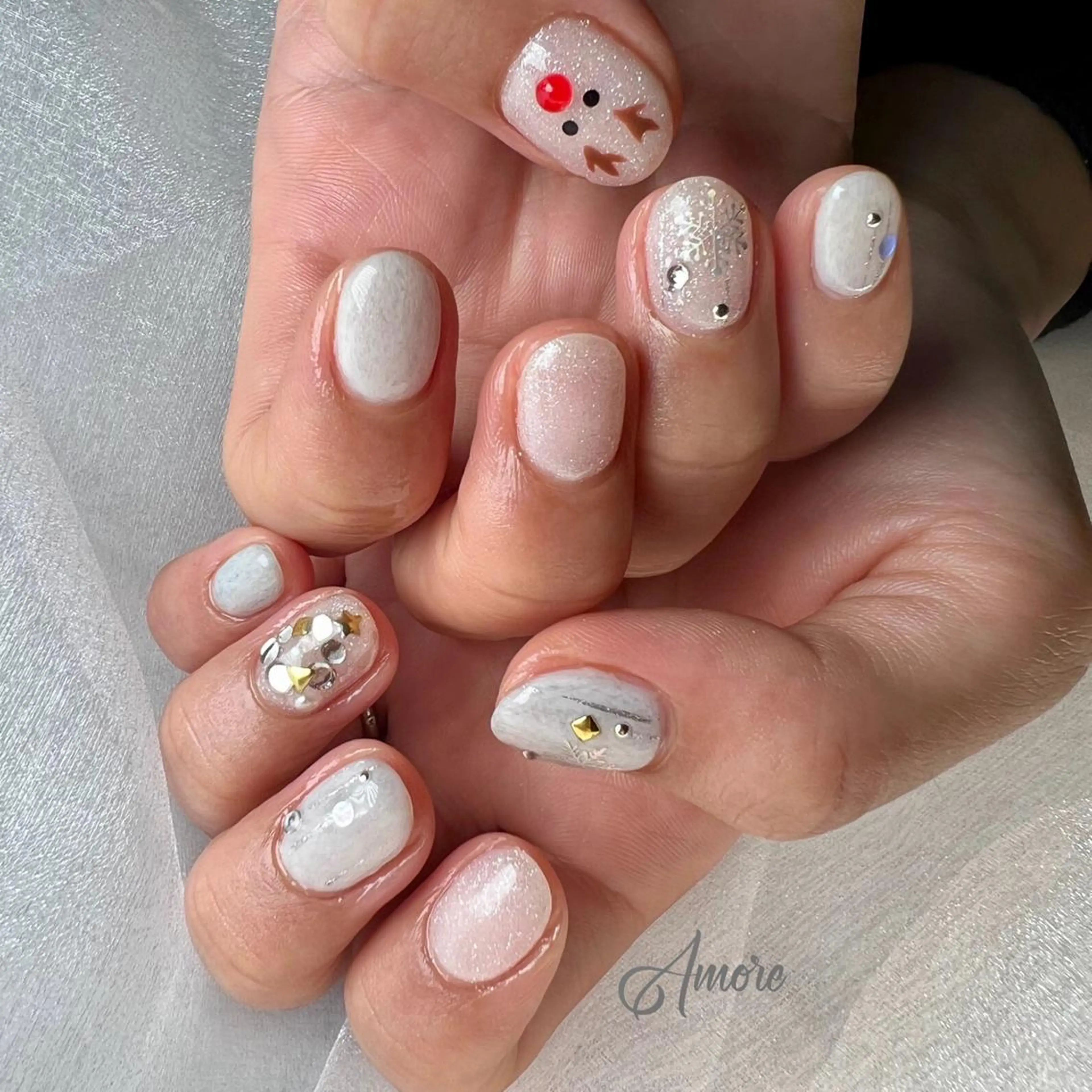 ネイル ジェルネイル ミラーネイル オフィスネイル パラジェル You kyehwaのネイルデザイン