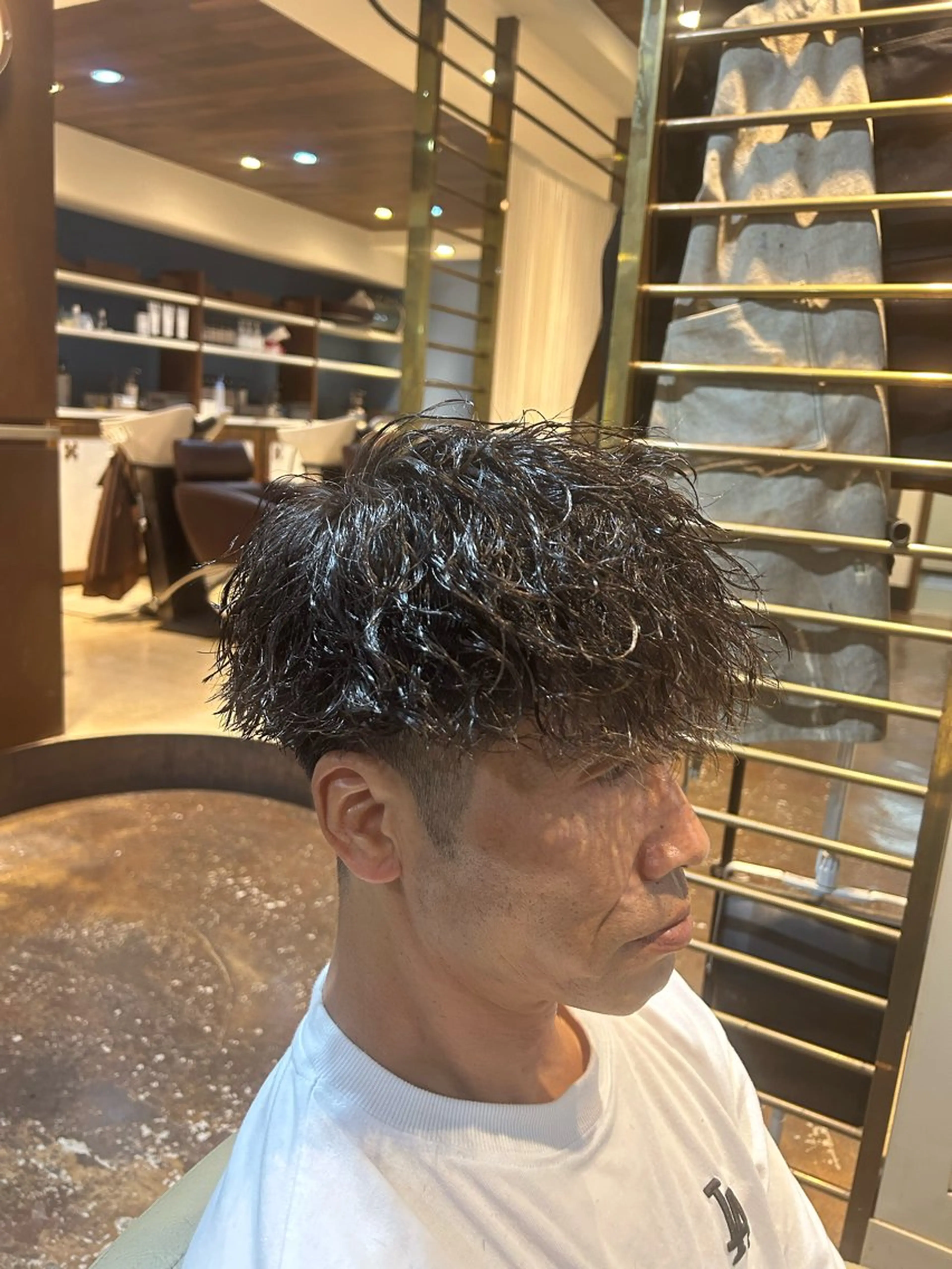 パーマ メンズ 漢眉毛/メンズパーマ /メッシュ/ヒロヤのヘアスタイル