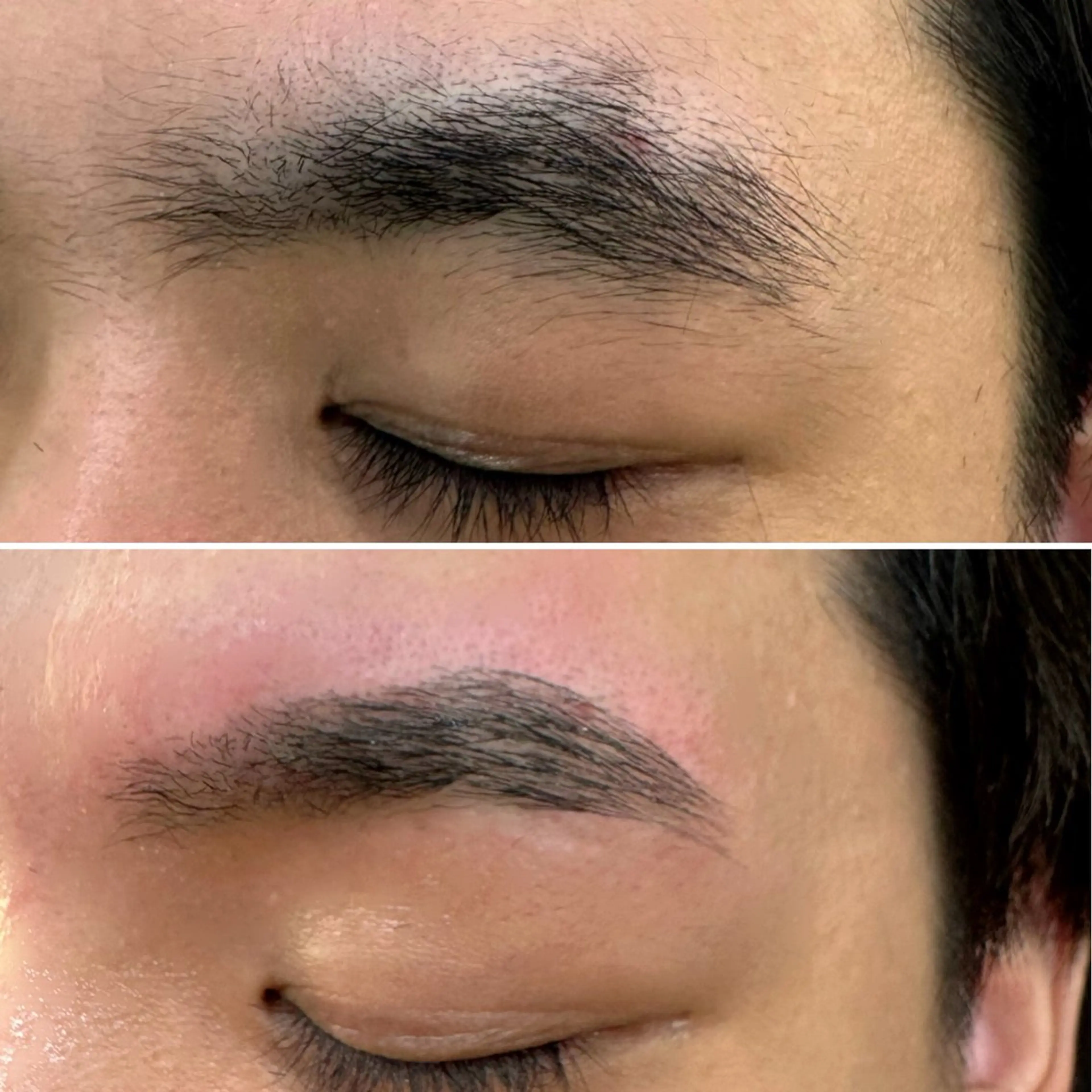 メンズ アイブロウ ワックス脱毛 眉カット "PEPPU "所属・🌈推し色派手髪 ハイトーンShinのヘアスタイル