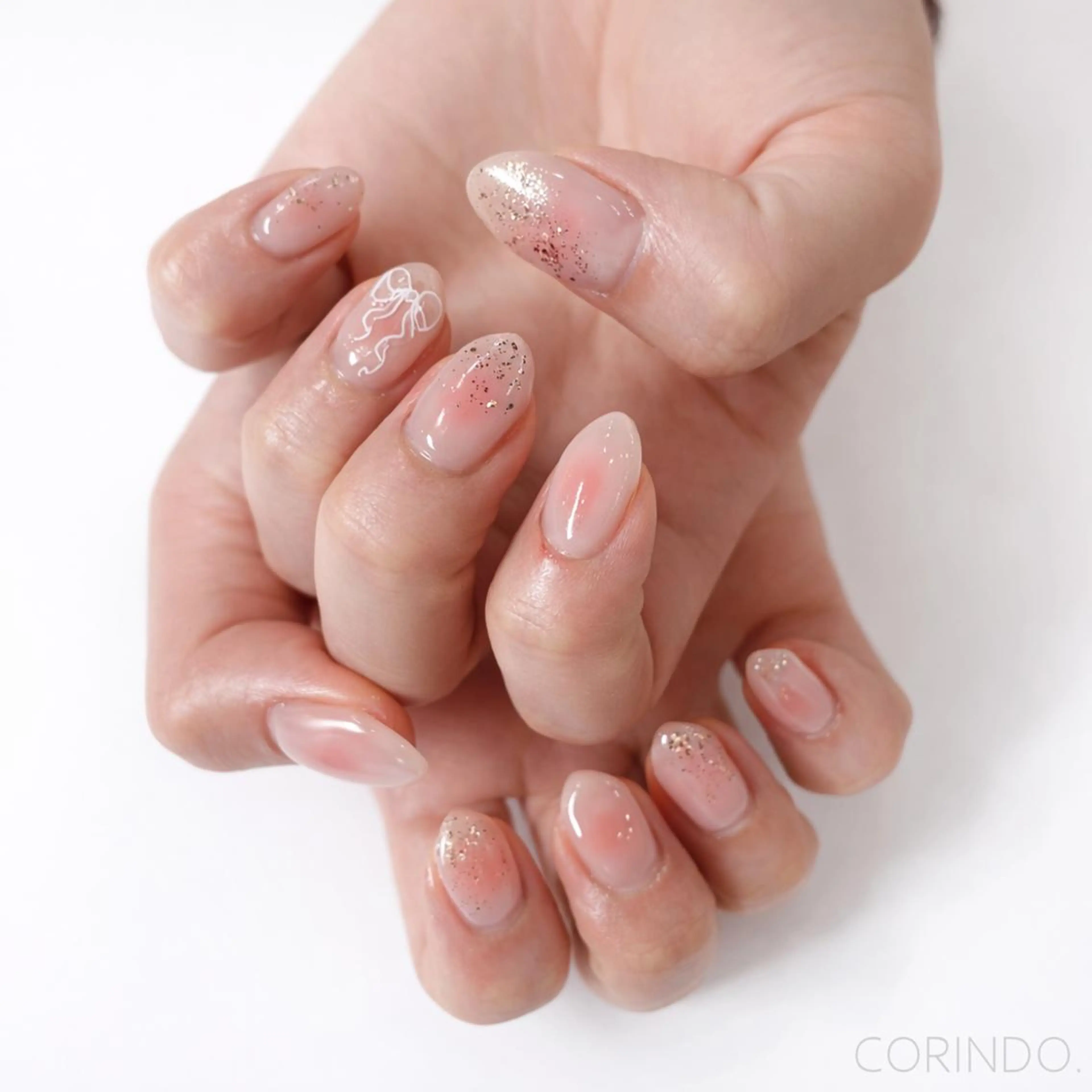 ジェルネイル【オフなし】🩷店長仕上🩷️🩵フレンチ️orチーク🩵💅HAND💅の写真