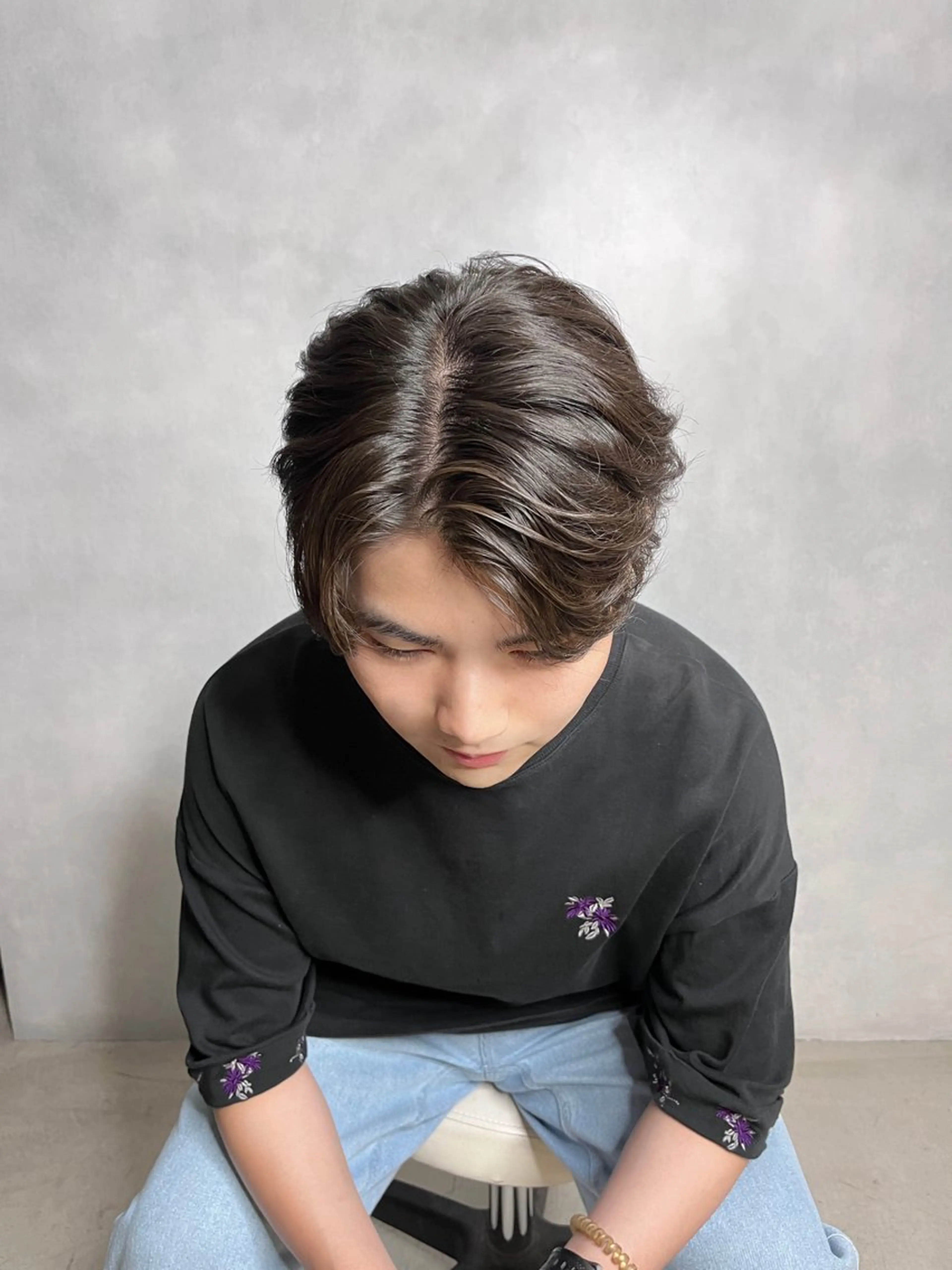 パーマ メンズ カット パーマ 大阪韓国メンズ特化 LUNAのヘアスタイル