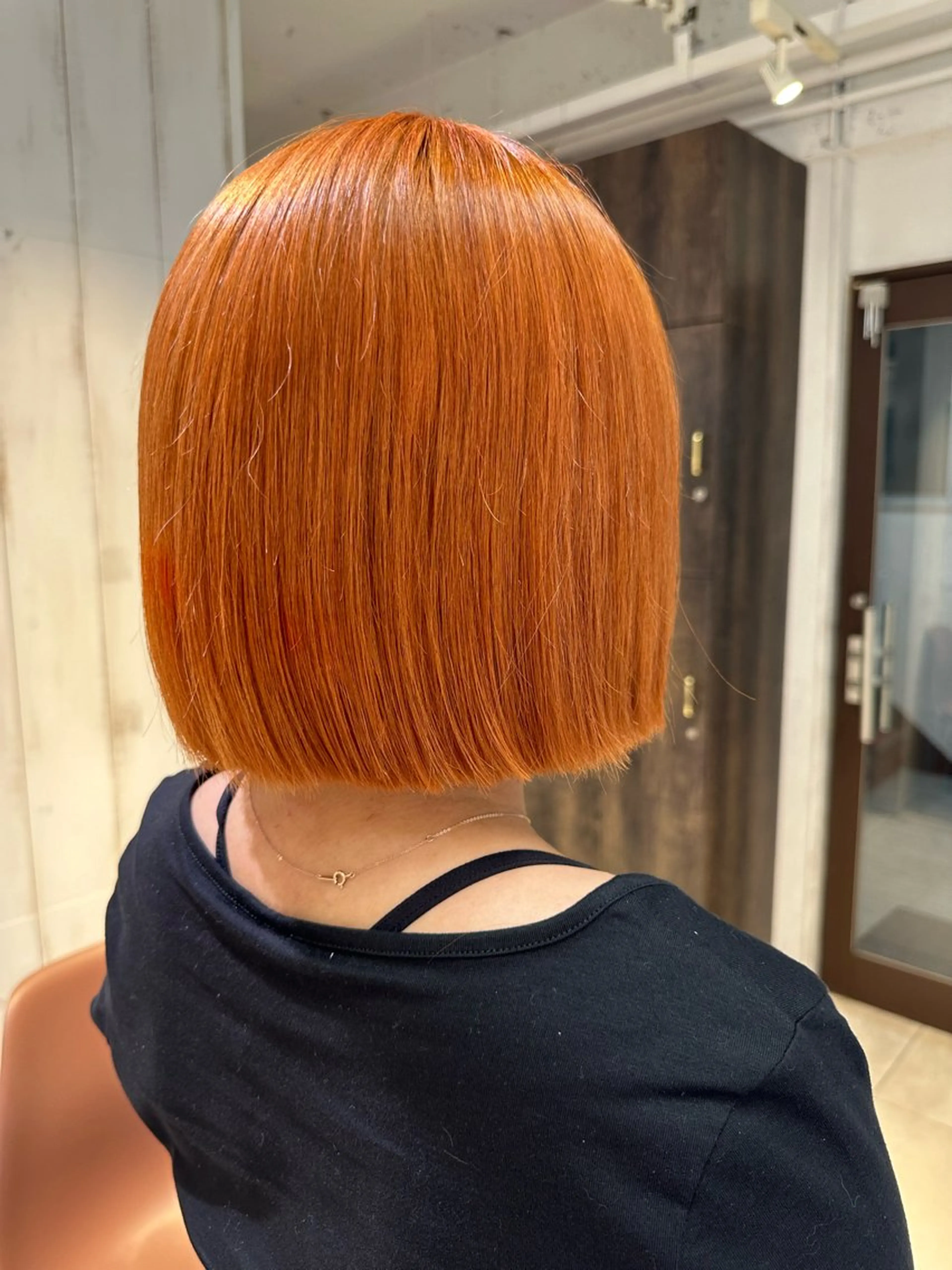 ミディアム ヘアカラー トリートメント ブリーチカラーボブ sayo🧸🤎のヘアスタイル