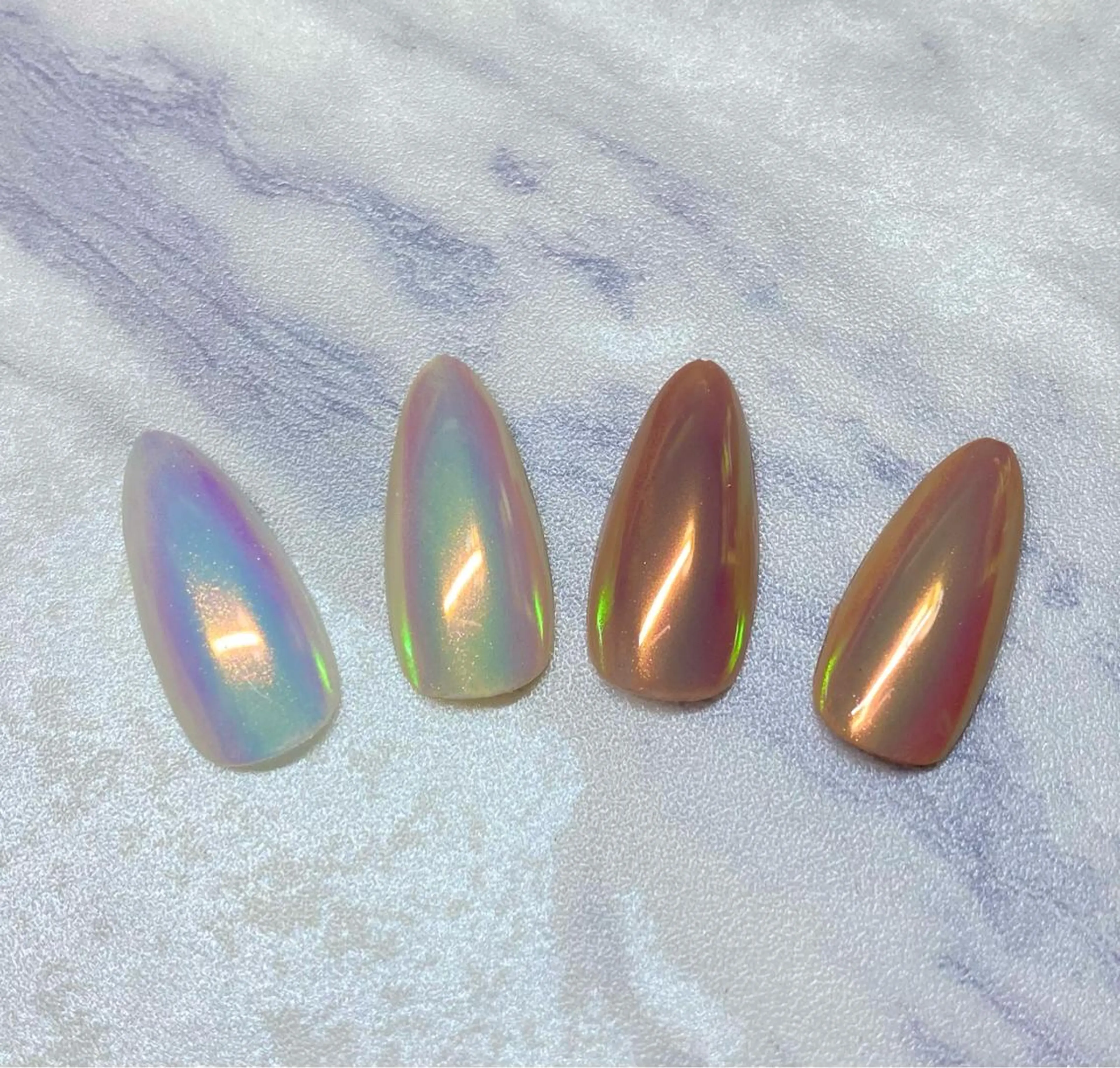 ネイル オーロラネイル ピンク ハンドネイル F.T.S nailのネイルデザイン