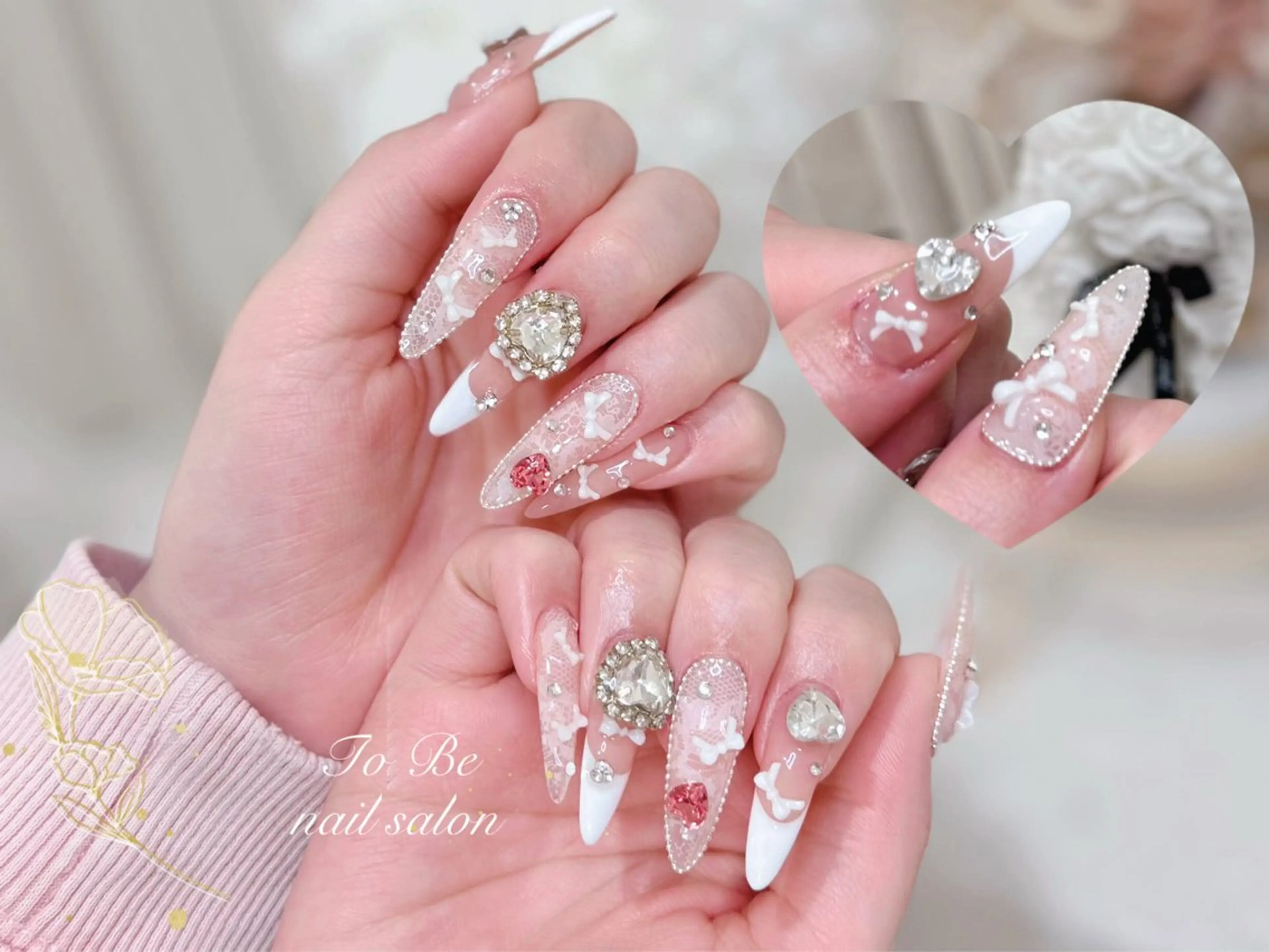 ロング ハンドネイル Nail Salon To Be珈月のネイルデザイン