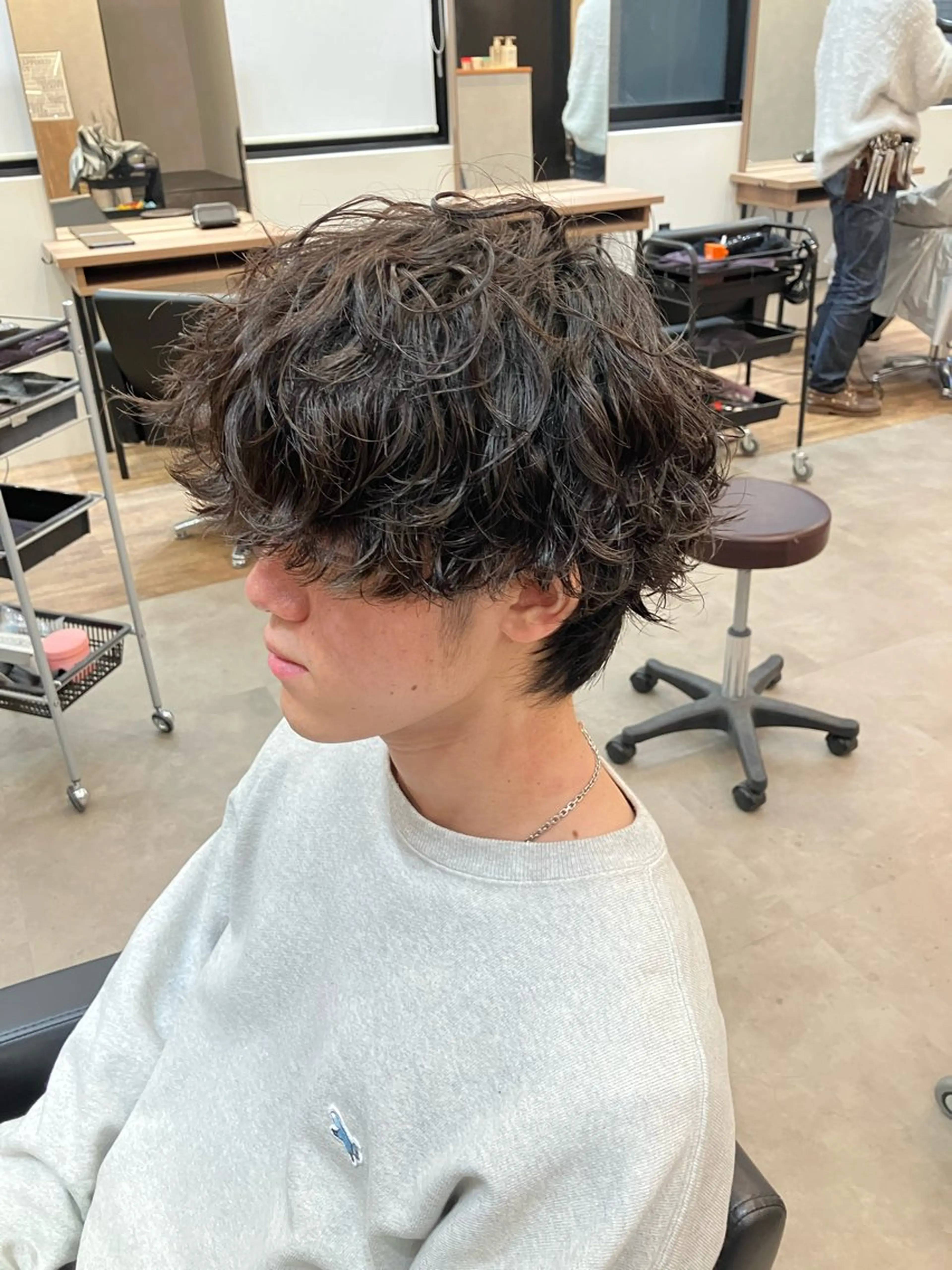 パーマ メンズ カット パーマ well高崎上大類店所属・well高崎上大類町 /湯浅泳作のヘアスタイル