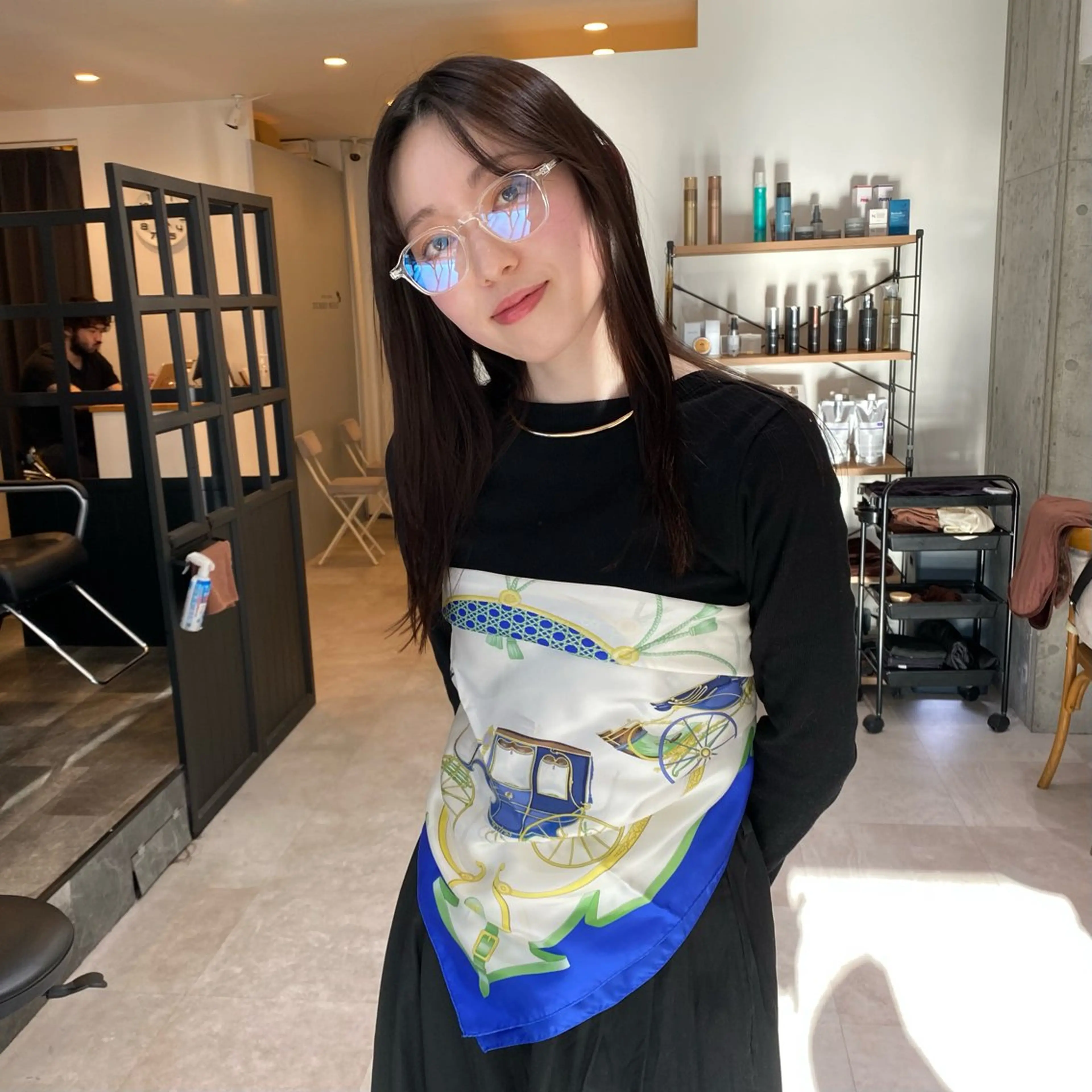 セミロング セミロングパーマ ハイライト 髪質改善 レイヤーカット ショート職人 美容師【KENTA】のヘアスタイル