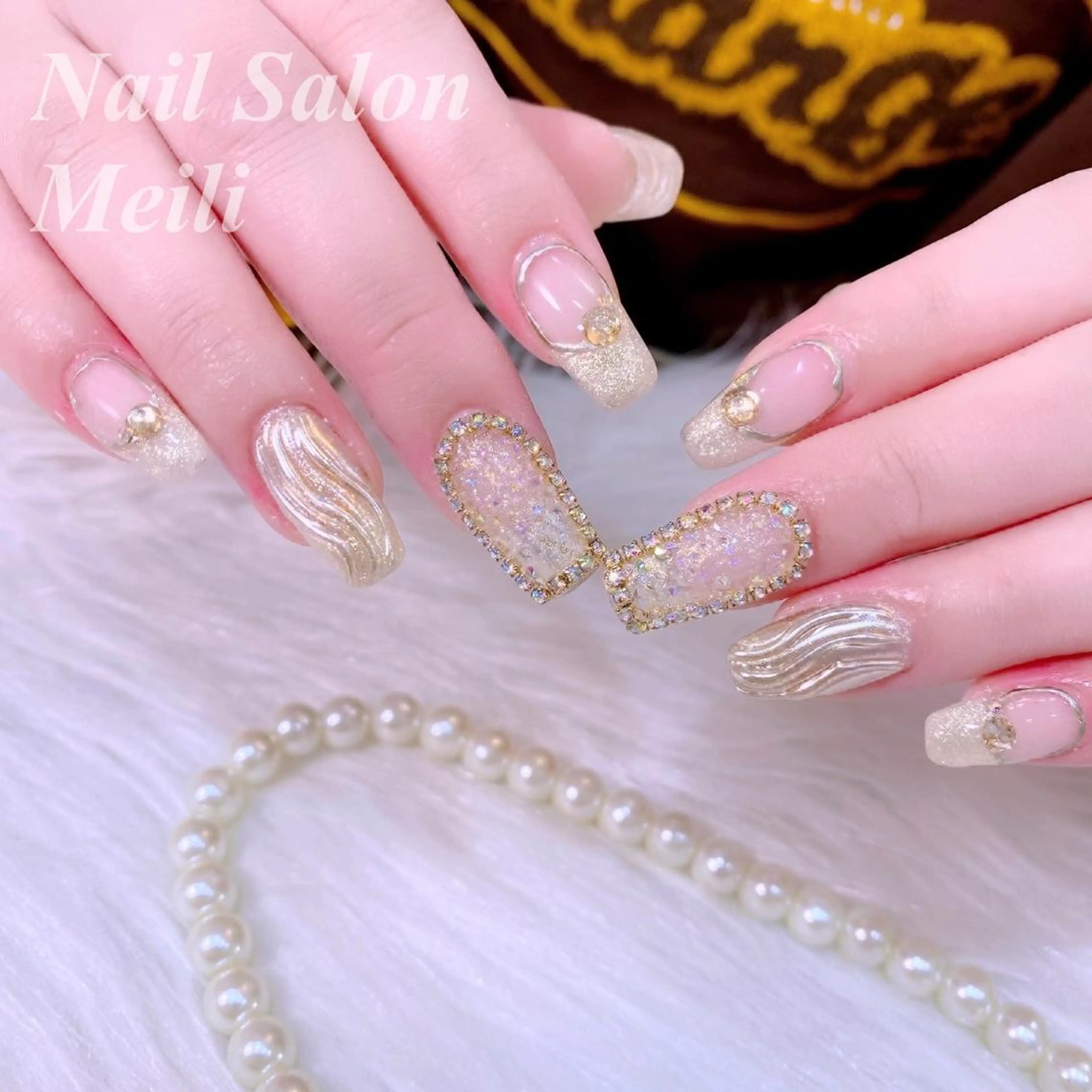 ネイル ミラーネイル 春ネイル 冬ネイル NAILSALON MEILIのネイルデザイン