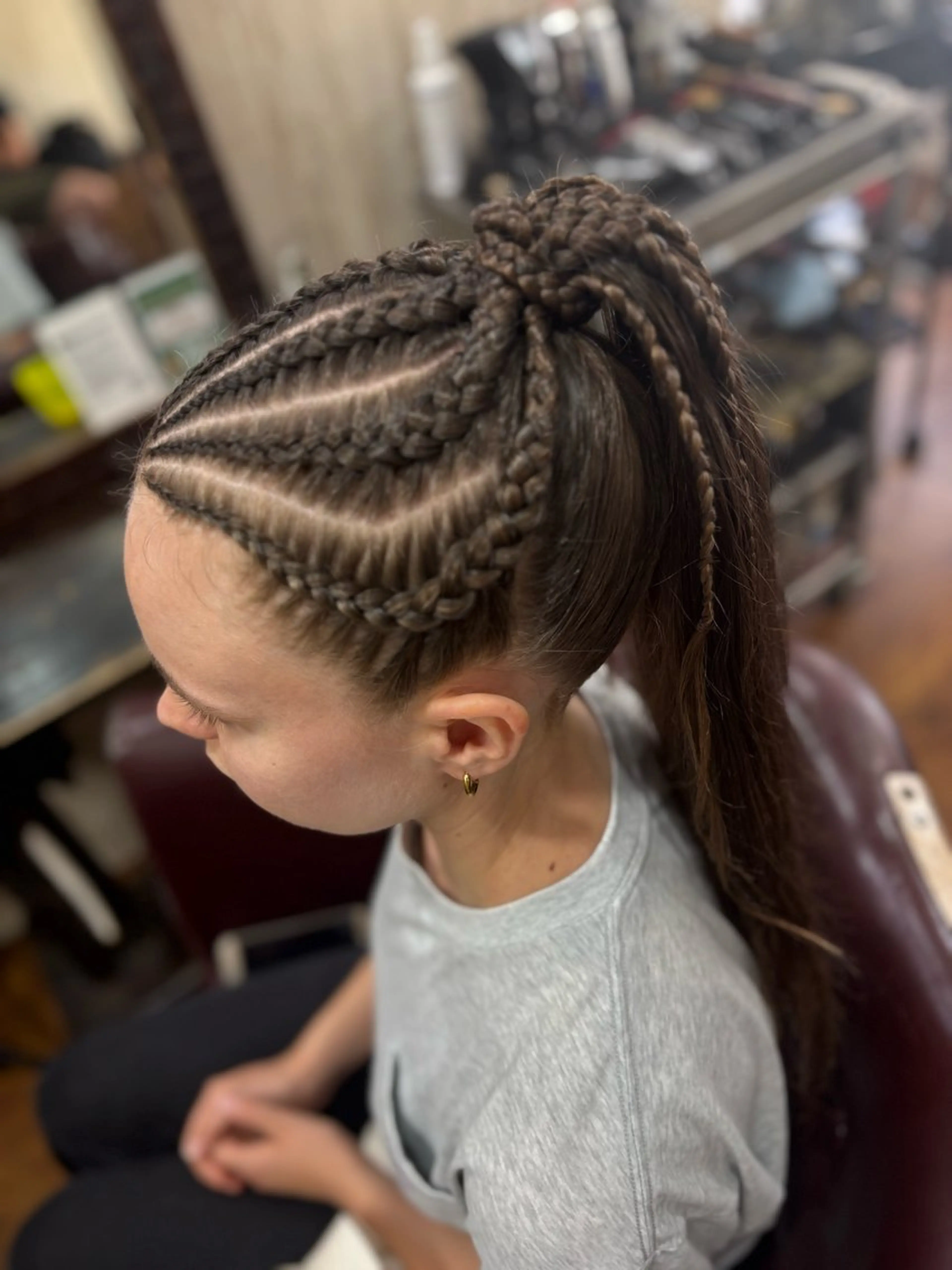 ヘアアレンジ ポニーテール ヘアセット コーンロウ/ブレイズ 🪮✨SHOKOの眉毛・アイブロウイメージ