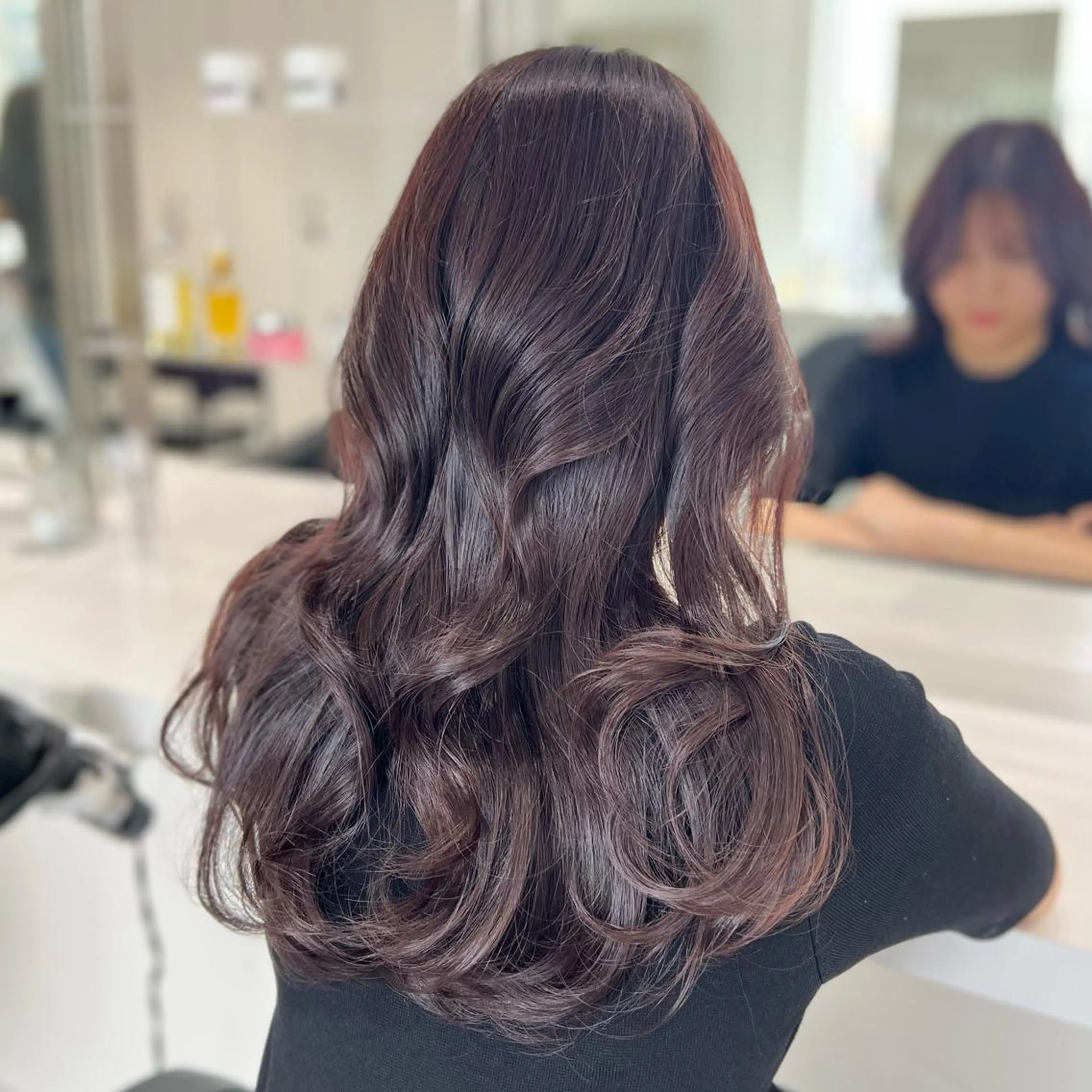 ロング ヘアカラー トリートメント ヘッドスパ ヘアセット まつパ/ケア ブリーチ/sEnAのヘアスタイル