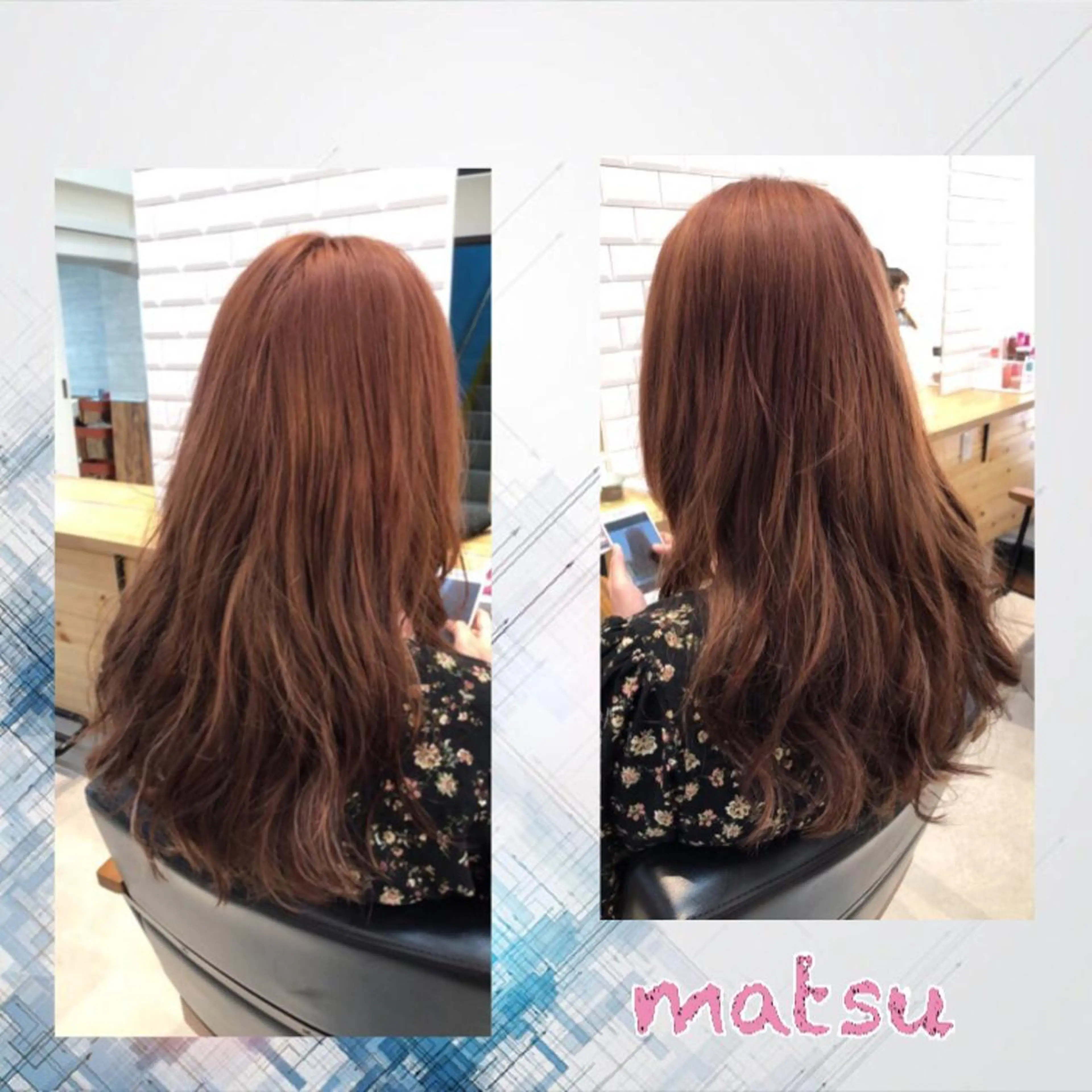 ロング カラー ダブルカラー カット ヘアカラー パーマ トリートメント MATSU 🌟韓国🇰🇷のヘアスタイル
