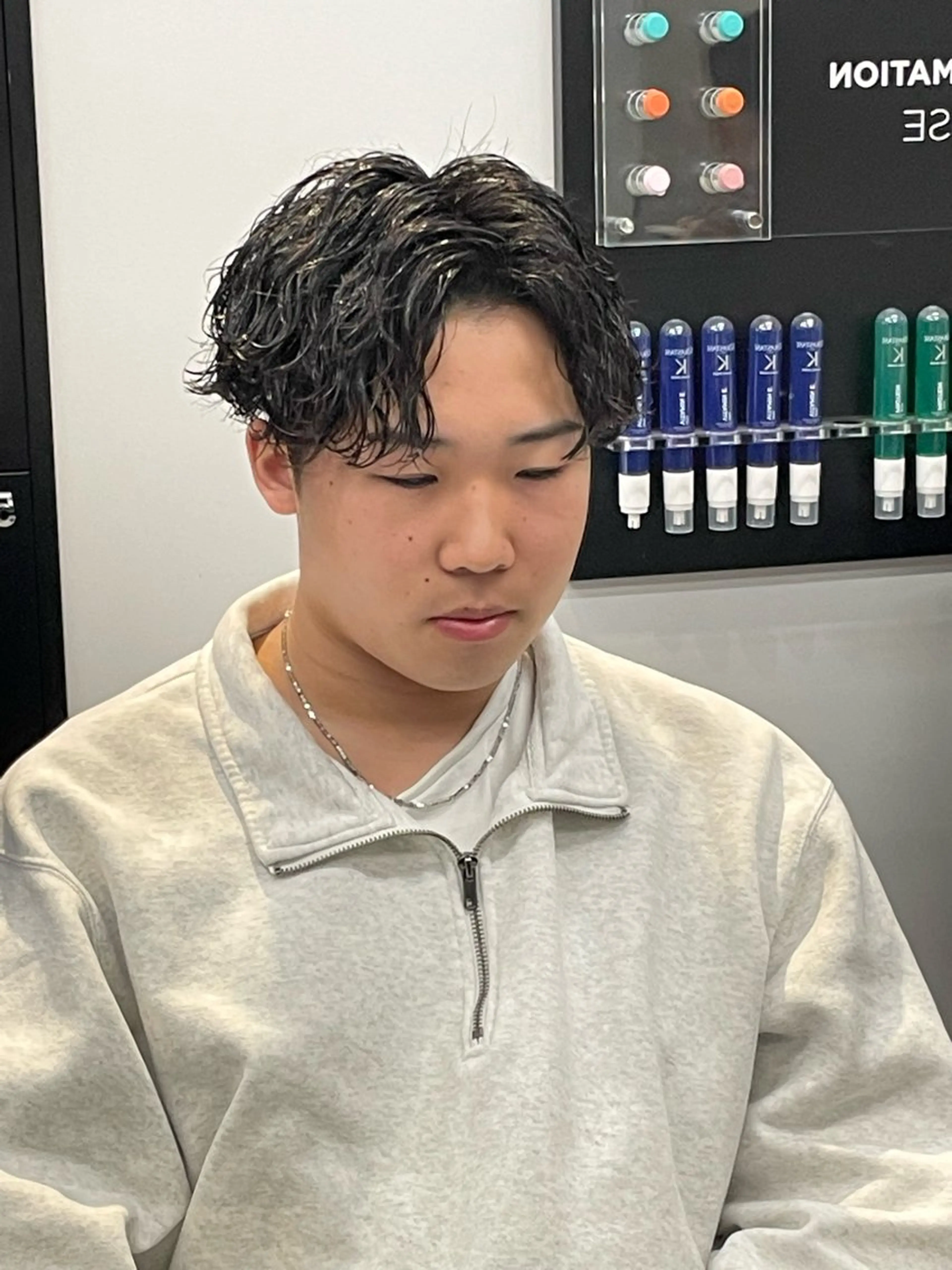 ショート パーマ メンズ カット パーマ 【men's Lapis横浜】海人のヘアスタイル