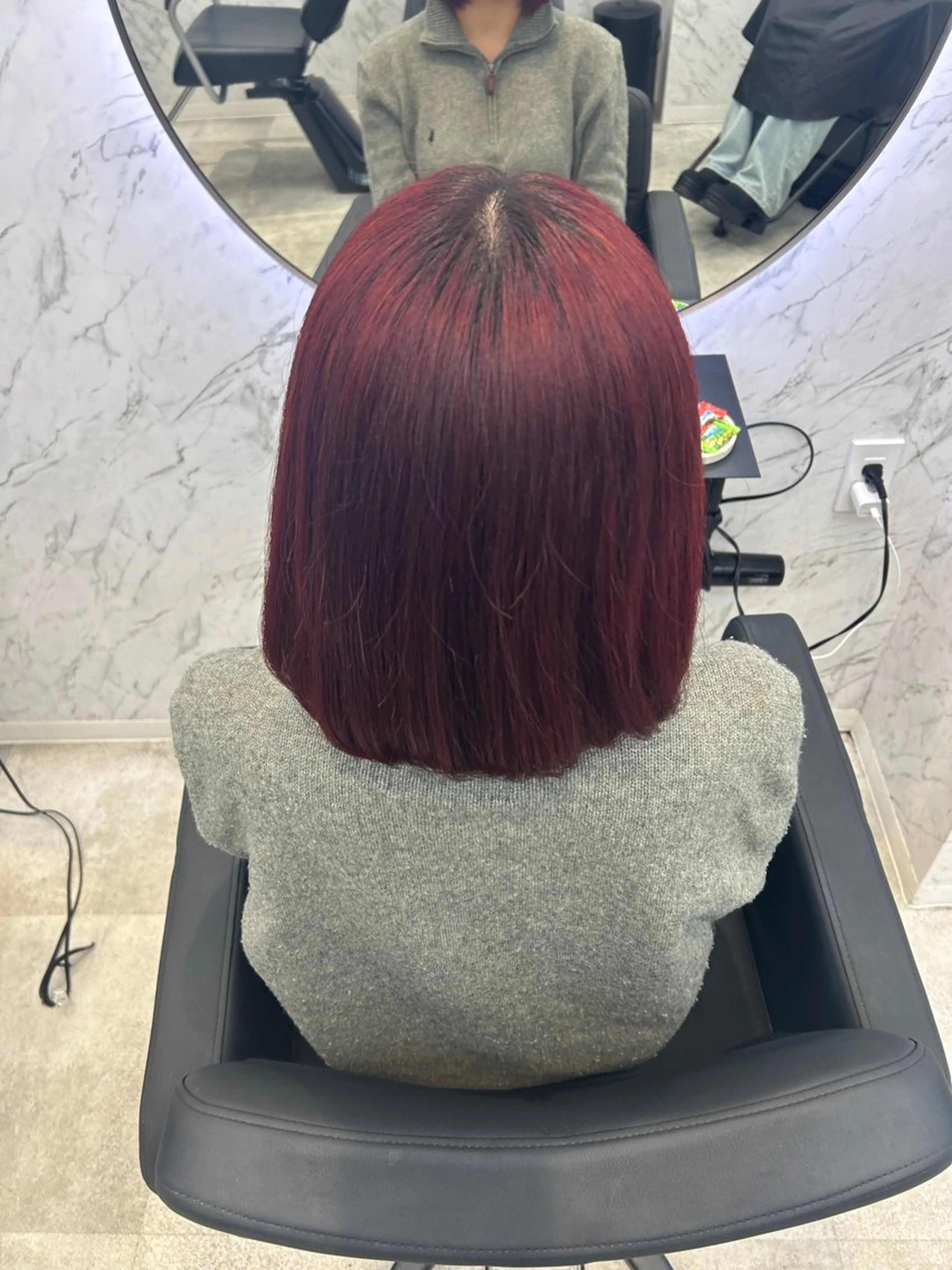 ミディアム カラー カシス ピンクカラー ヘアカラー トリートメント カット¥1100 ✂️MIUのヘアスタイル
