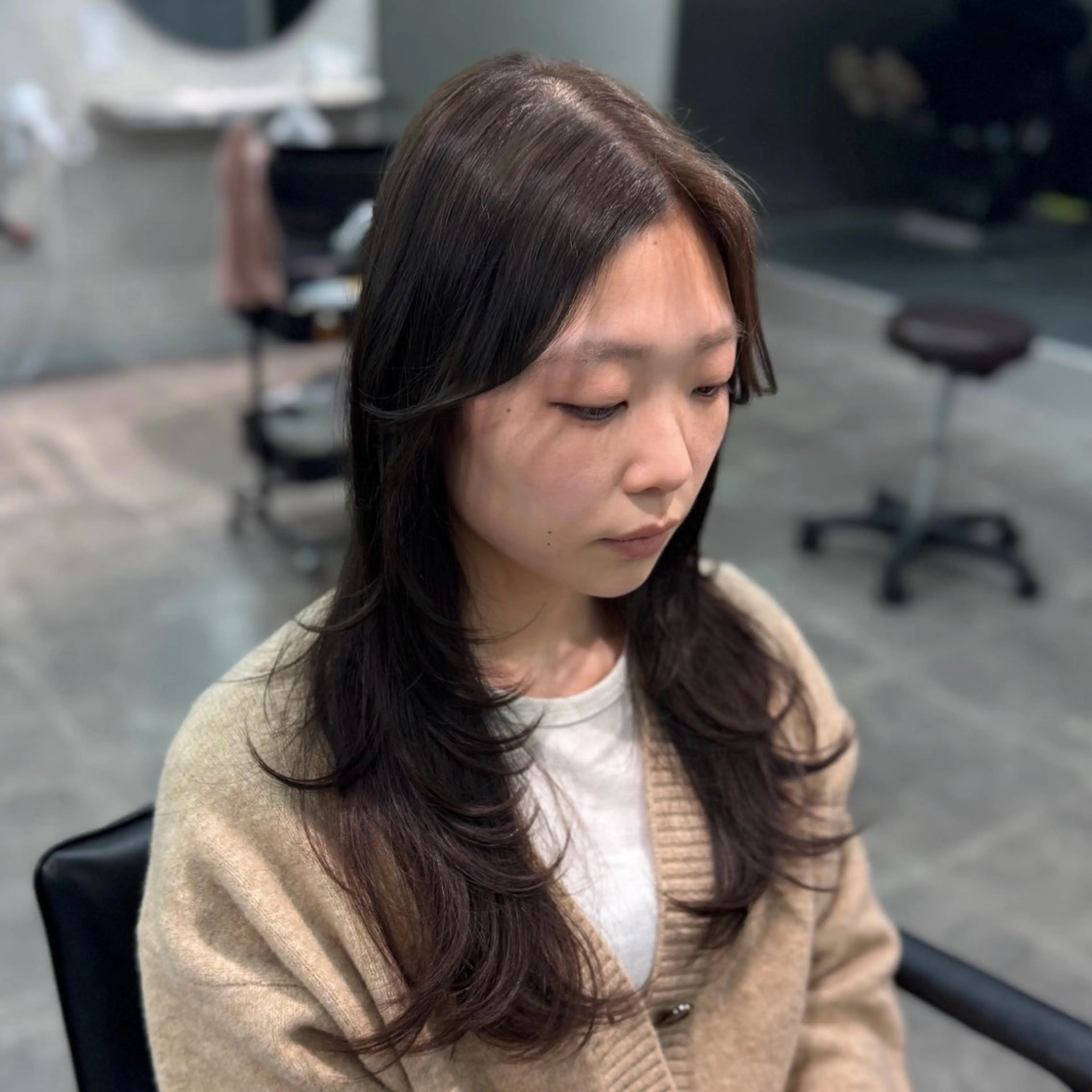 ロング カット ヘアカラー 韓国特化🇰🇷千葉 /レイヤーカット竜生のヘアスタイル