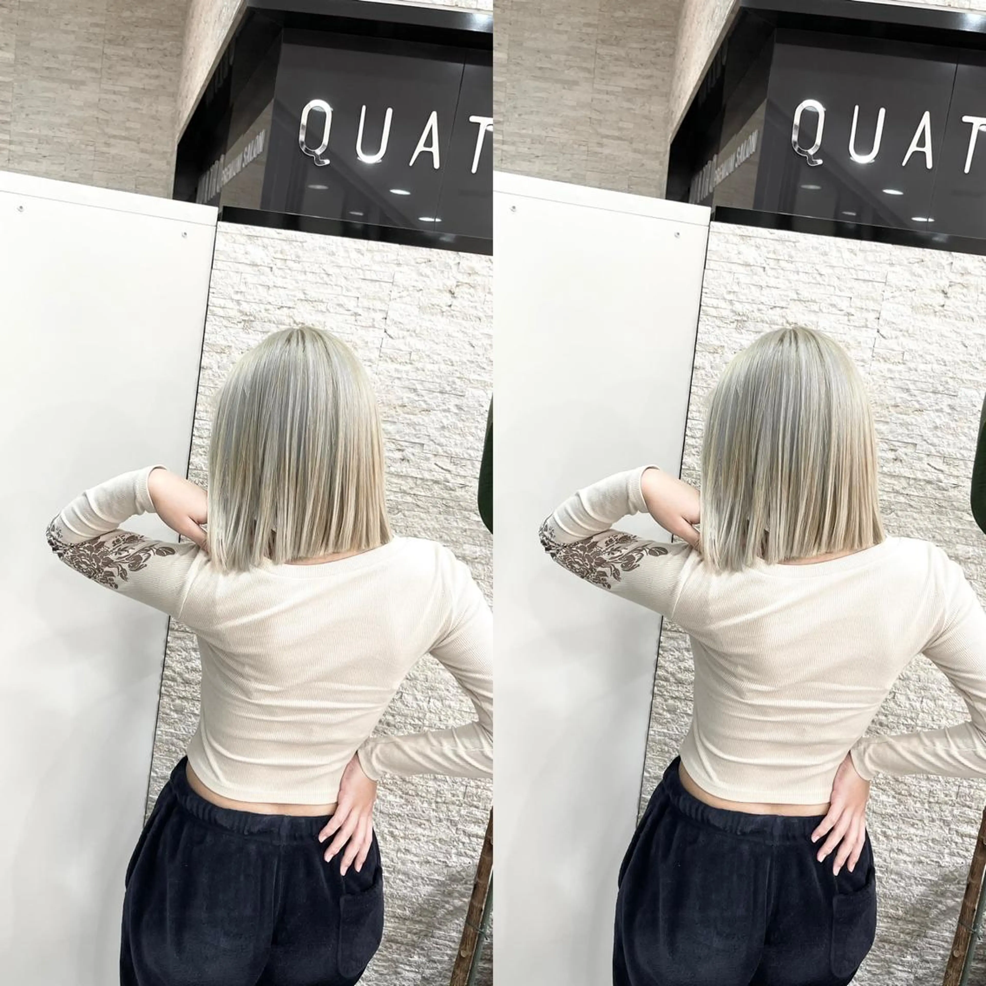 ミディアム カット ヘアカラー トリートメント Y Uのヘアスタイル