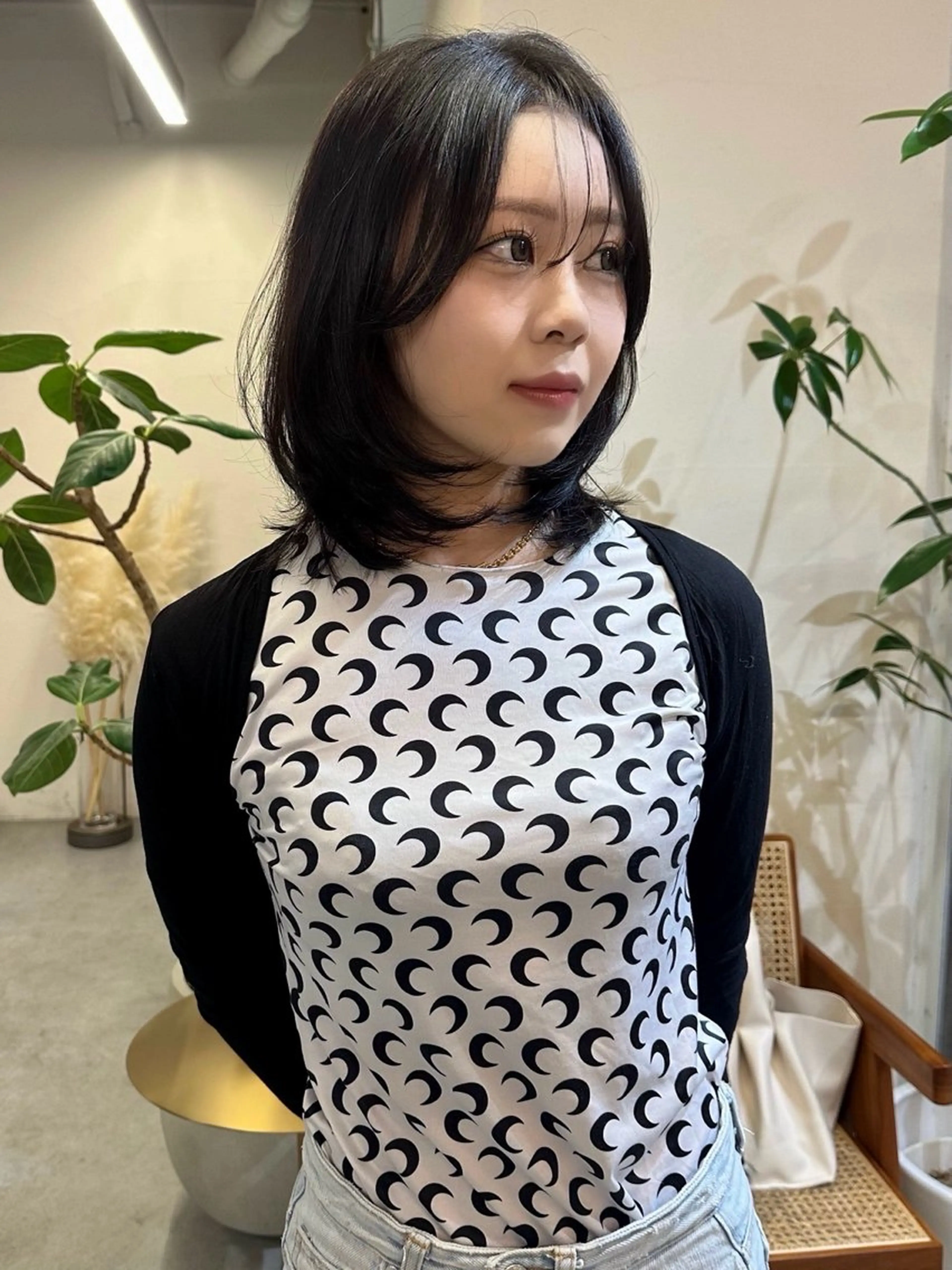 ミディアム カラー カット トリートメント ハイトーン×似合わせ 🌱中川慎之介のヘアスタイル