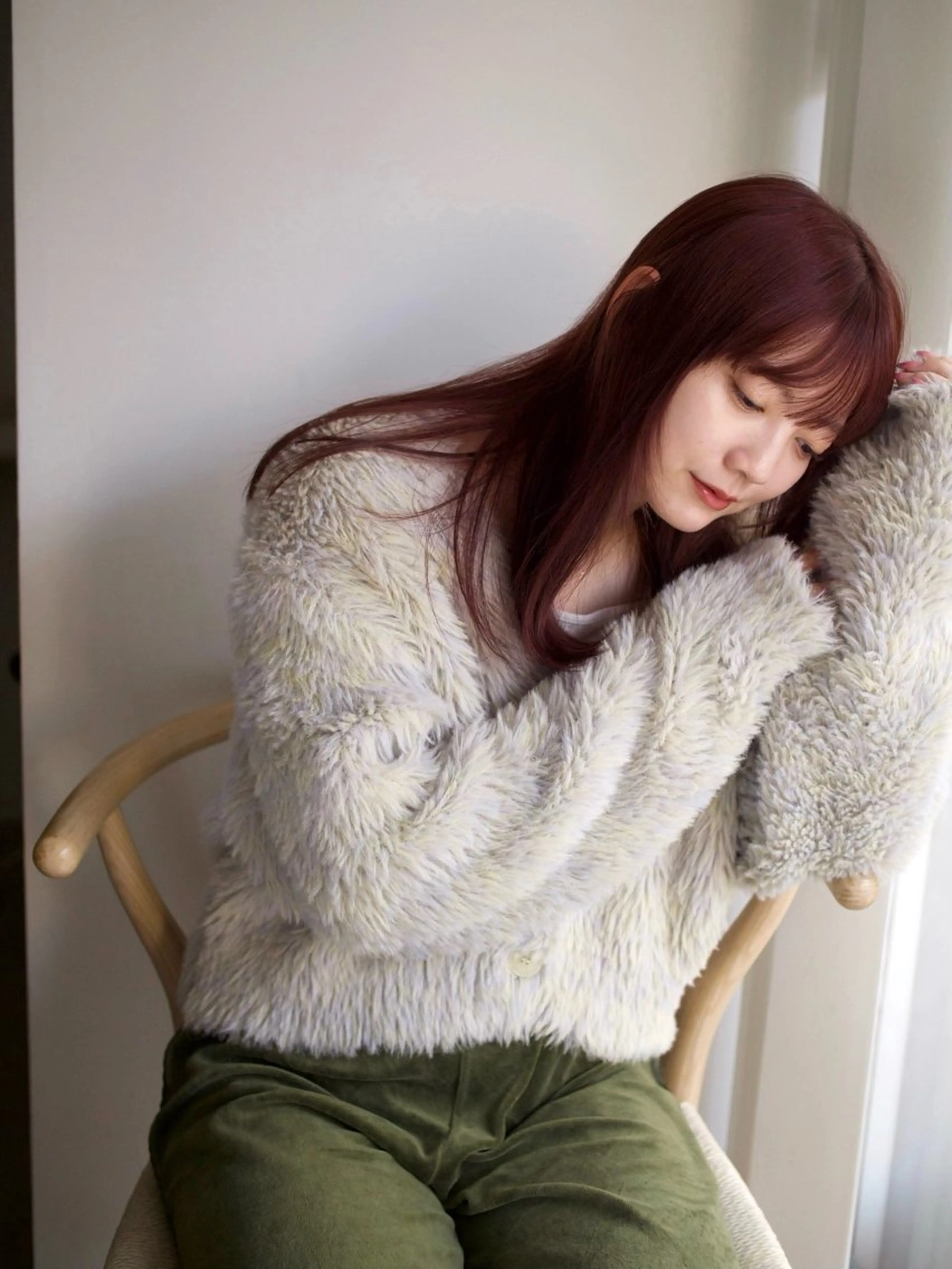 ロング カラー ヘアアレンジ レッドカラー 越後 遥/ 透明感カラー🪞🤍のヘアスタイル