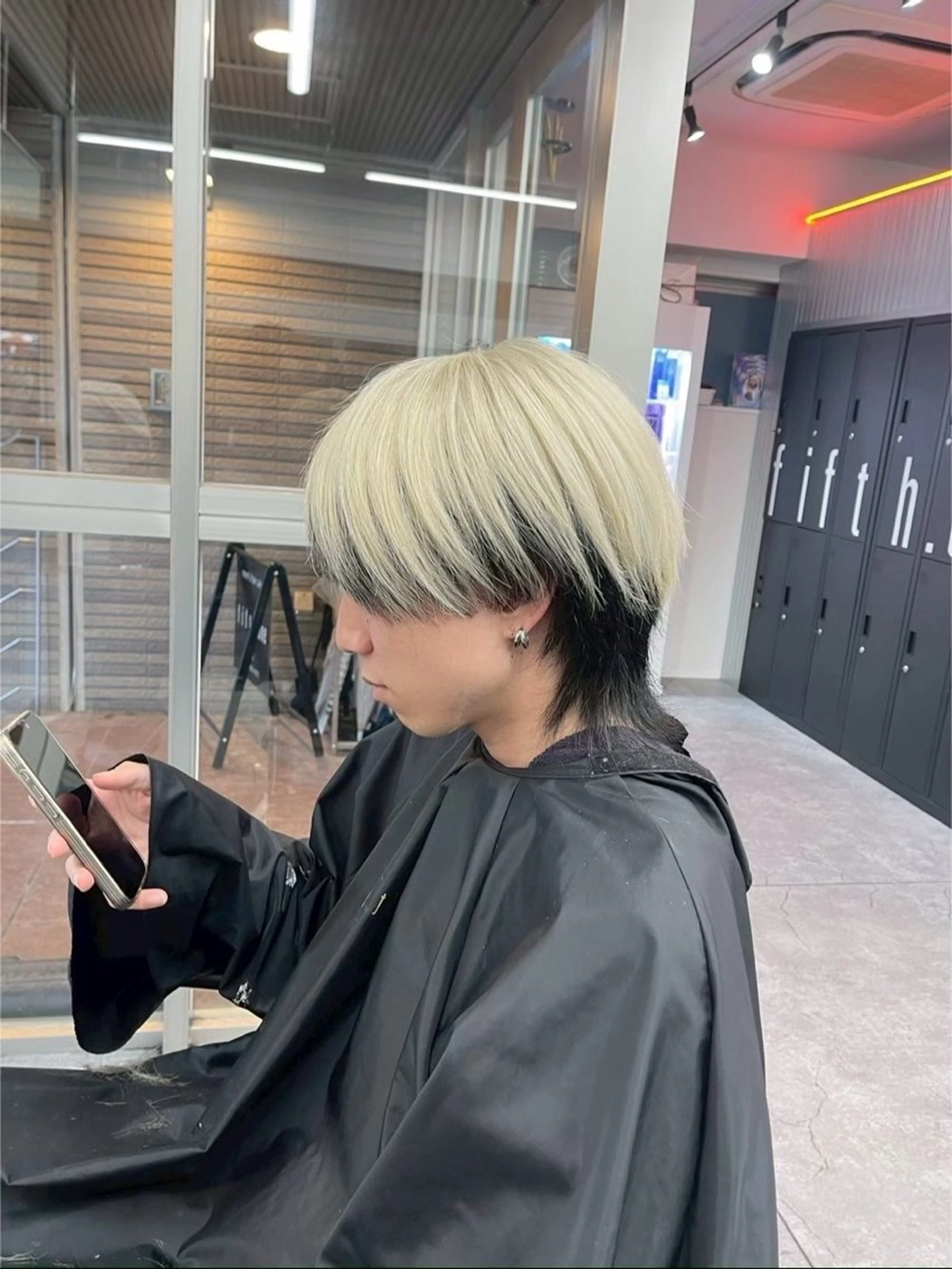 カラー ヘアアレンジ メンズ メンズウルフ🐺♡ ブリーチ♡ヘアメ🎀のヘアスタイル