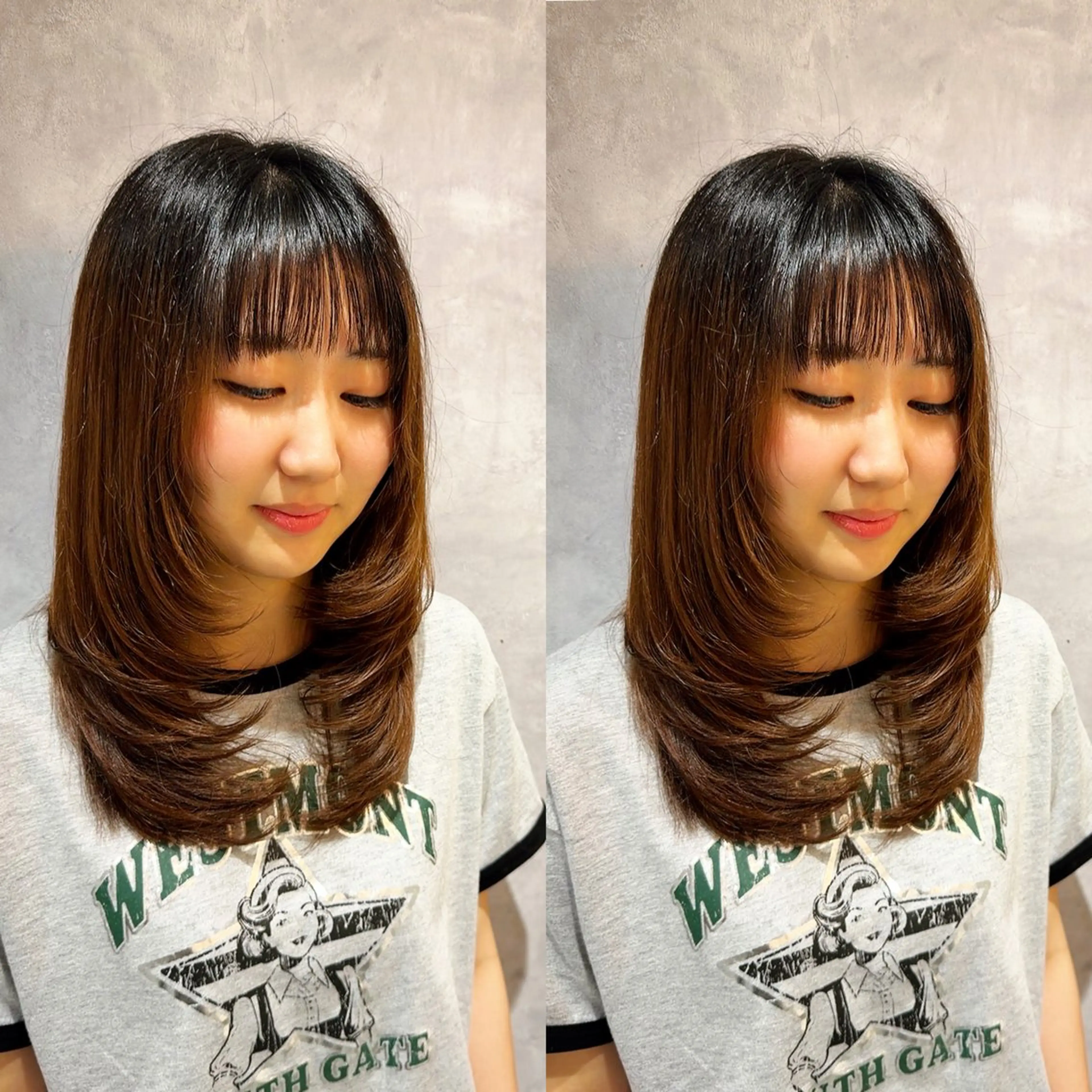 セミロング カラー ハッシュカット ハイレイヤー レイヤーカット 🆕TRUTH千葉店 店長Yuのヘアスタイル