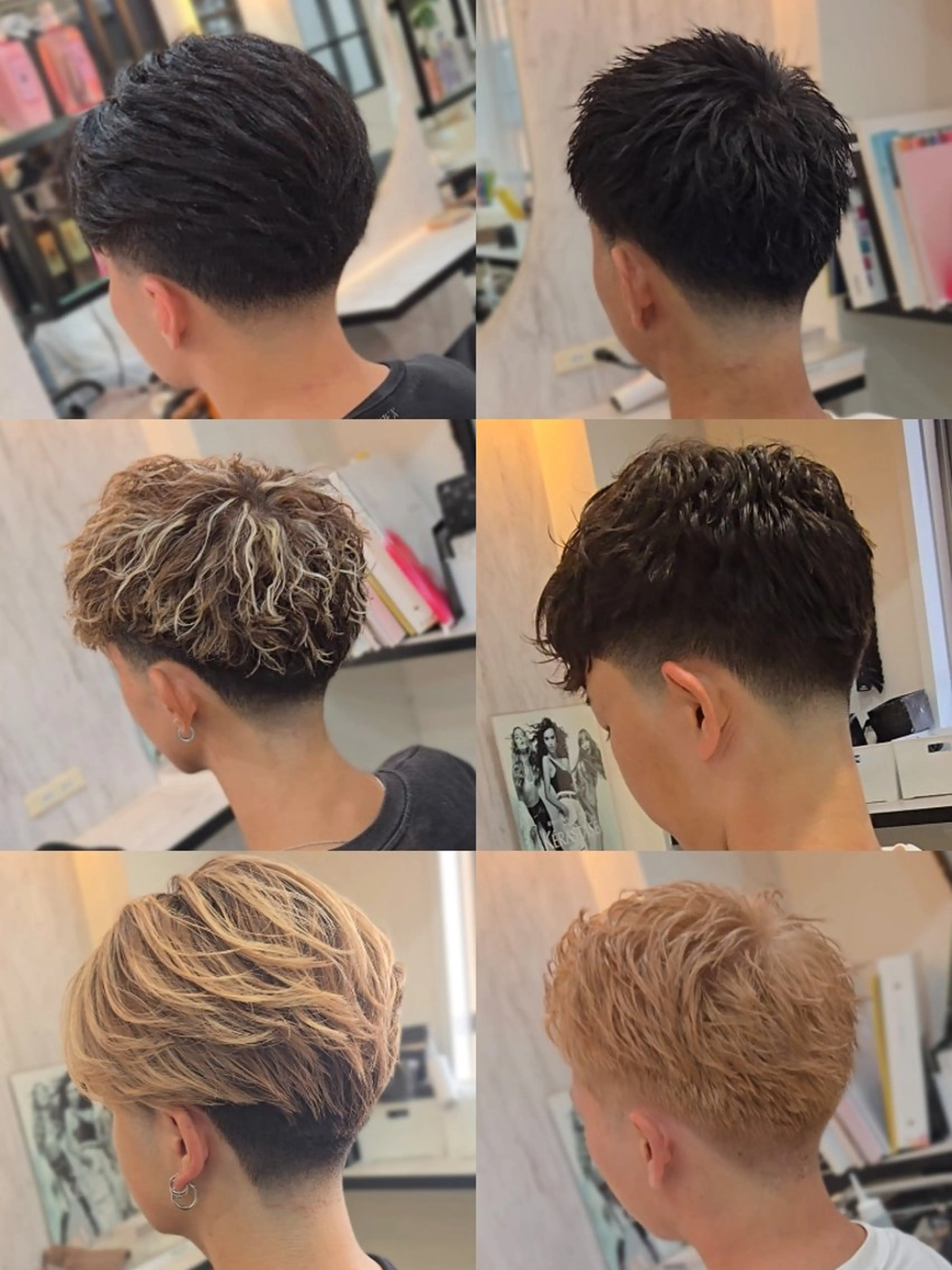 メンズ ミディアム ミディアムパーマ フェードカット メンズパーマ カット ヘアセット LEN名古屋/パーマ 海外ヘア/メンズ特化のヘアスタイル