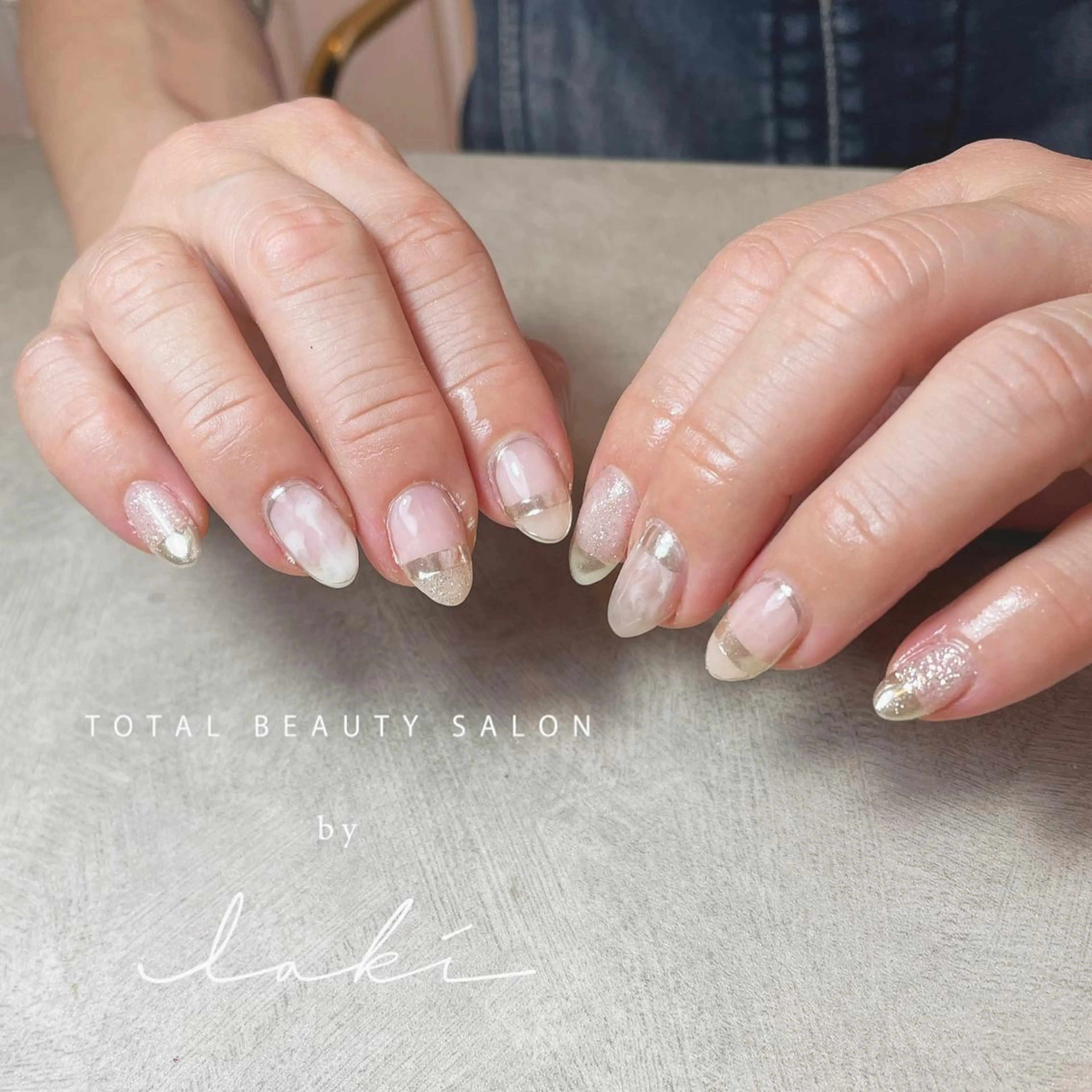 ネイル キラキラネイル ニュアンスネイル ハンドネイル my&_ maimiのネイルデザイン